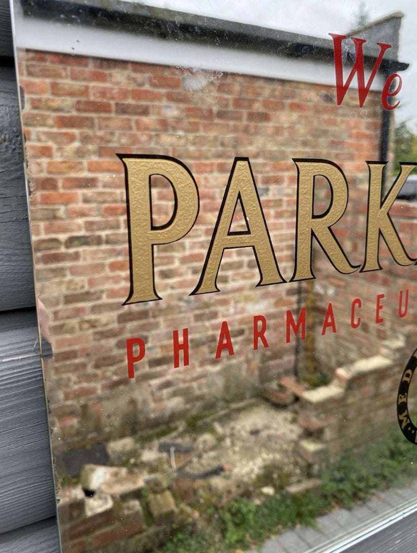 Vintage Parke-Davis Pharmaceutical Advertising Mirror
