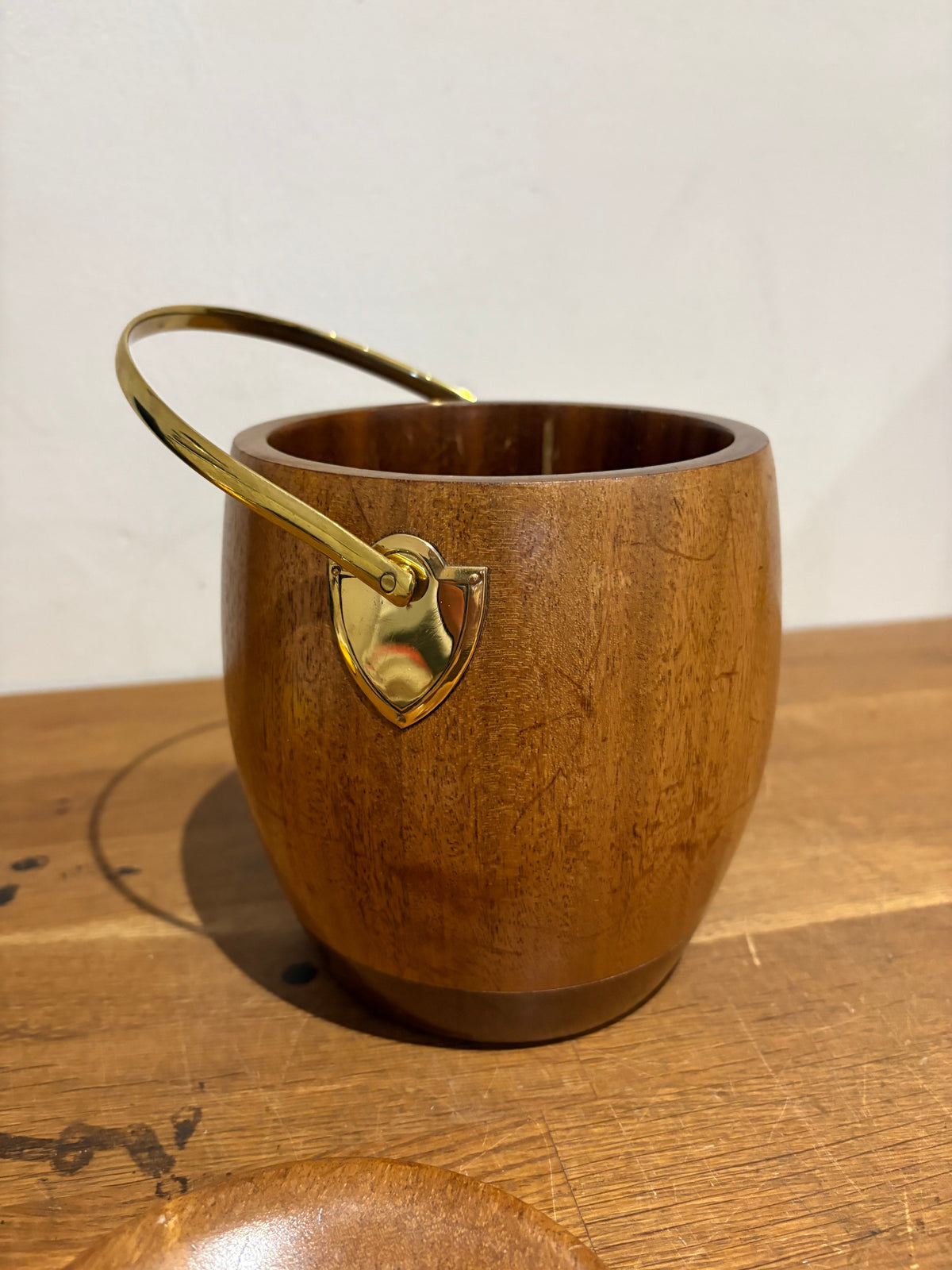 Vintage Kent Ware ‘Made In England’ Teak Ice/Biscuit Barrel