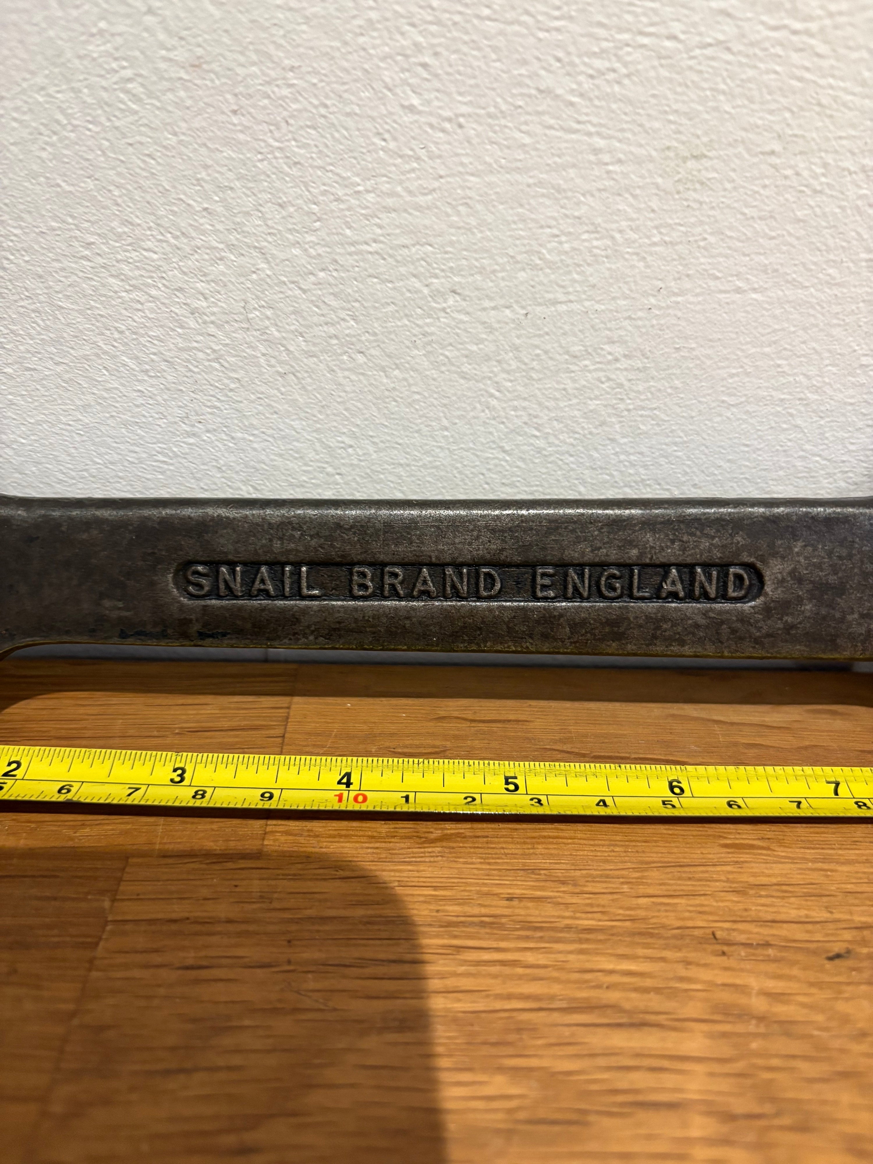 Vintage Snail Brand Chrome Alloy Steel 9 Spanner. 94af / 112af. Open Ended