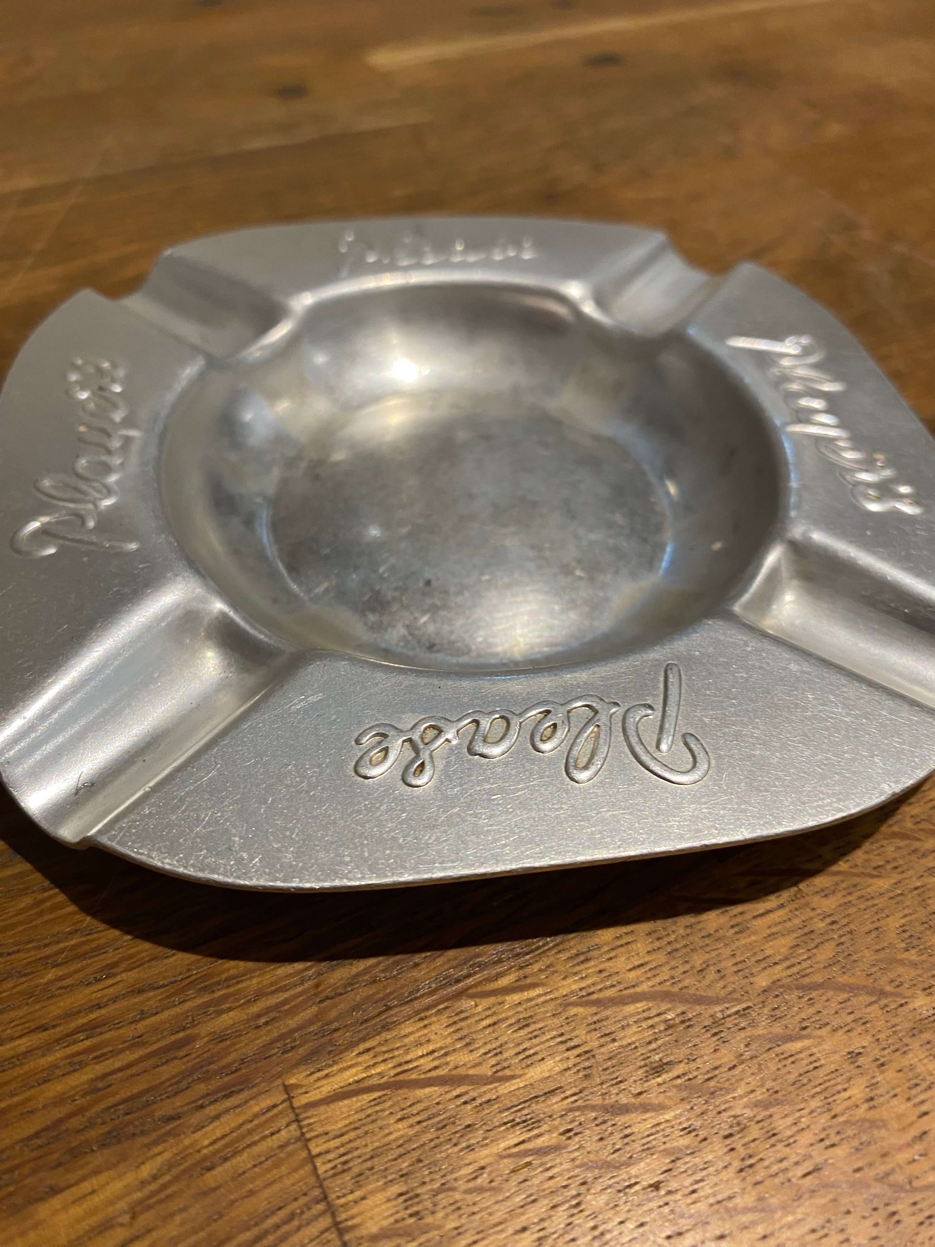 Vintage aluminium Players Please ashtray.