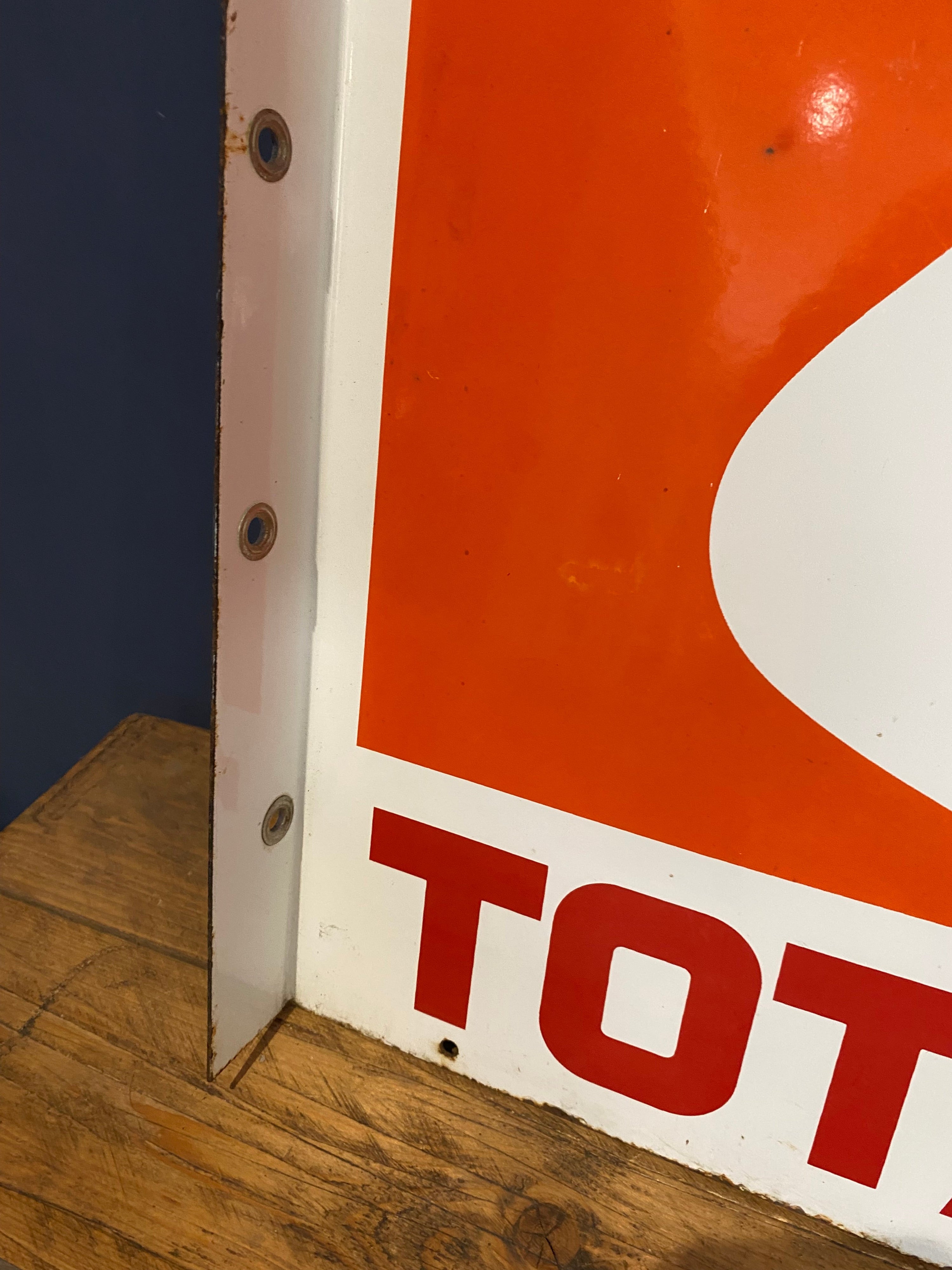 Vintage 1970’s Total Gaz double sided enamel sign