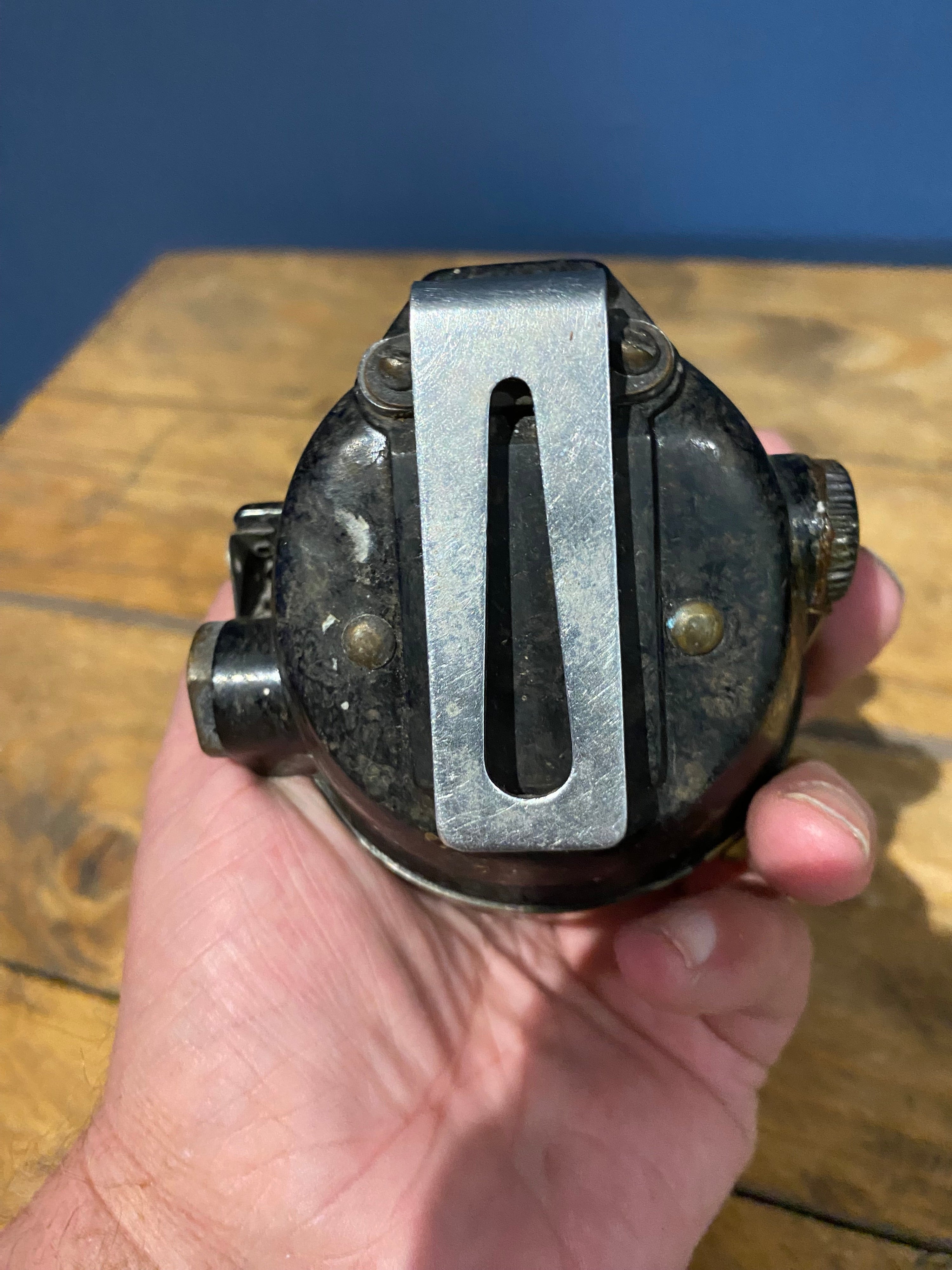Vintage Oldham Wheat Electric Lamp, Denton , Manchester, Miners Lamp