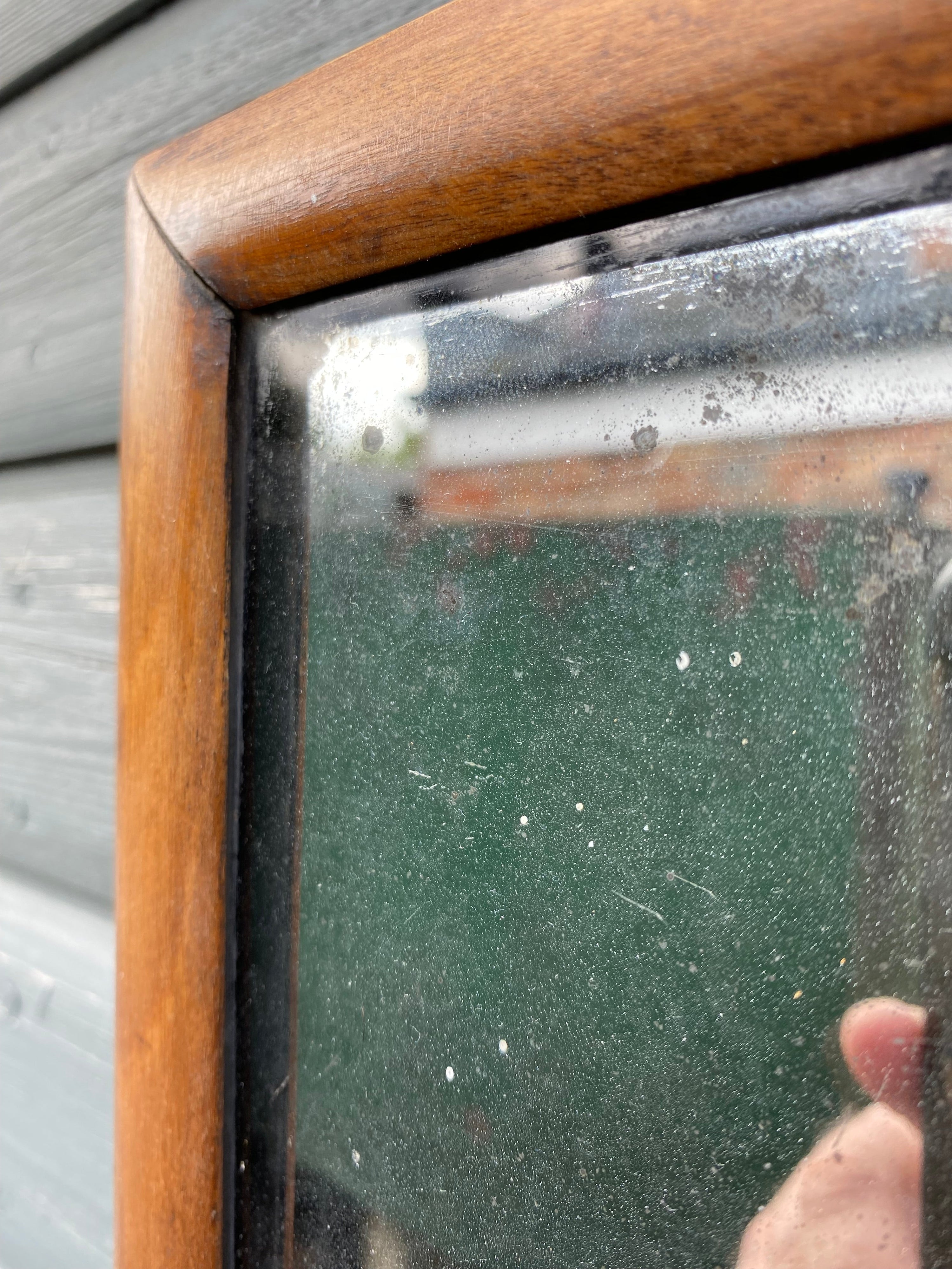Well Worn Antique Wall Mirror, Aged Mirror