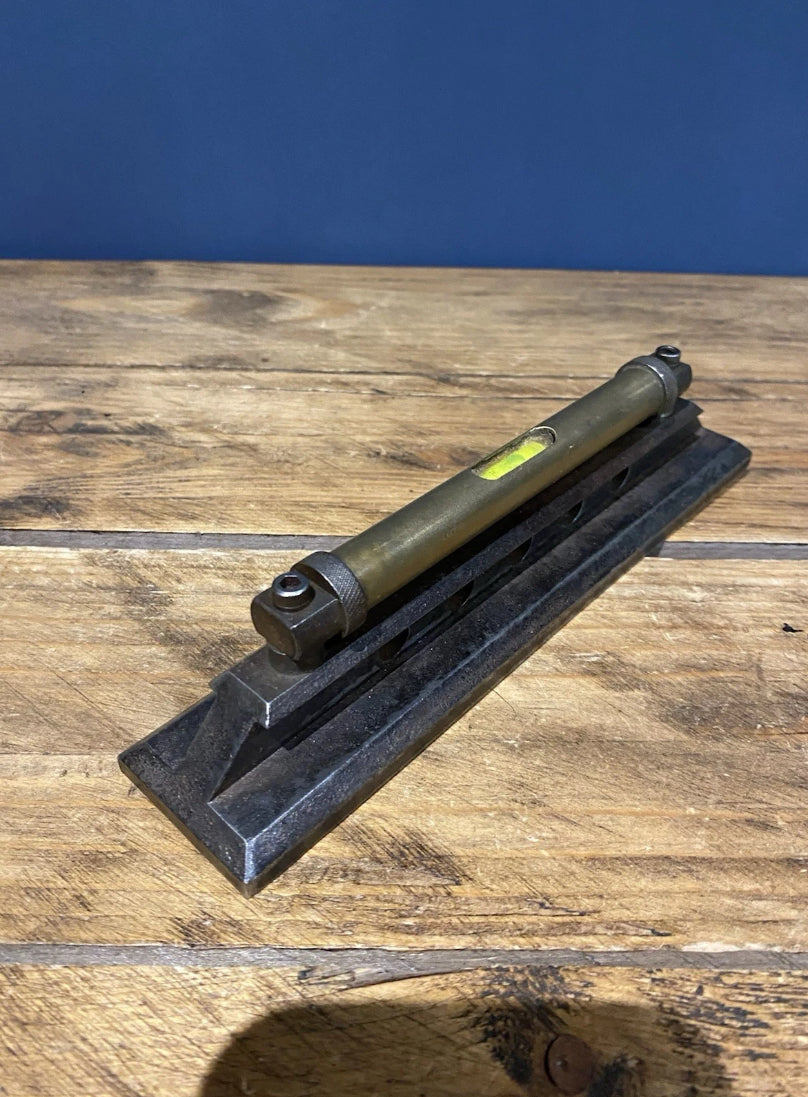 Antique Brass And Cast Machine Level, Spirit Level