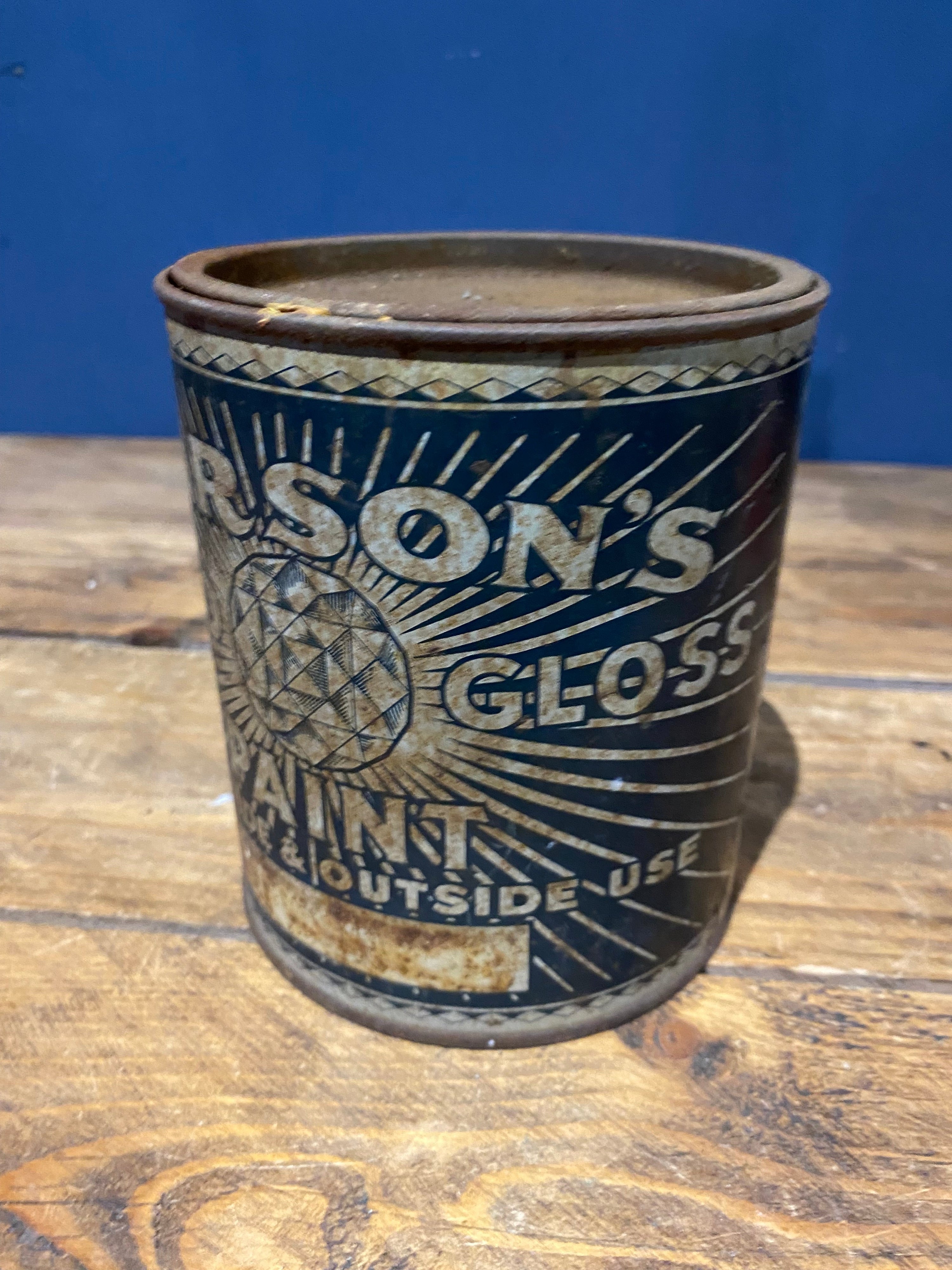 Antique / Vintage. Rare Carson’s Paint Tin , Full , As Found Condition