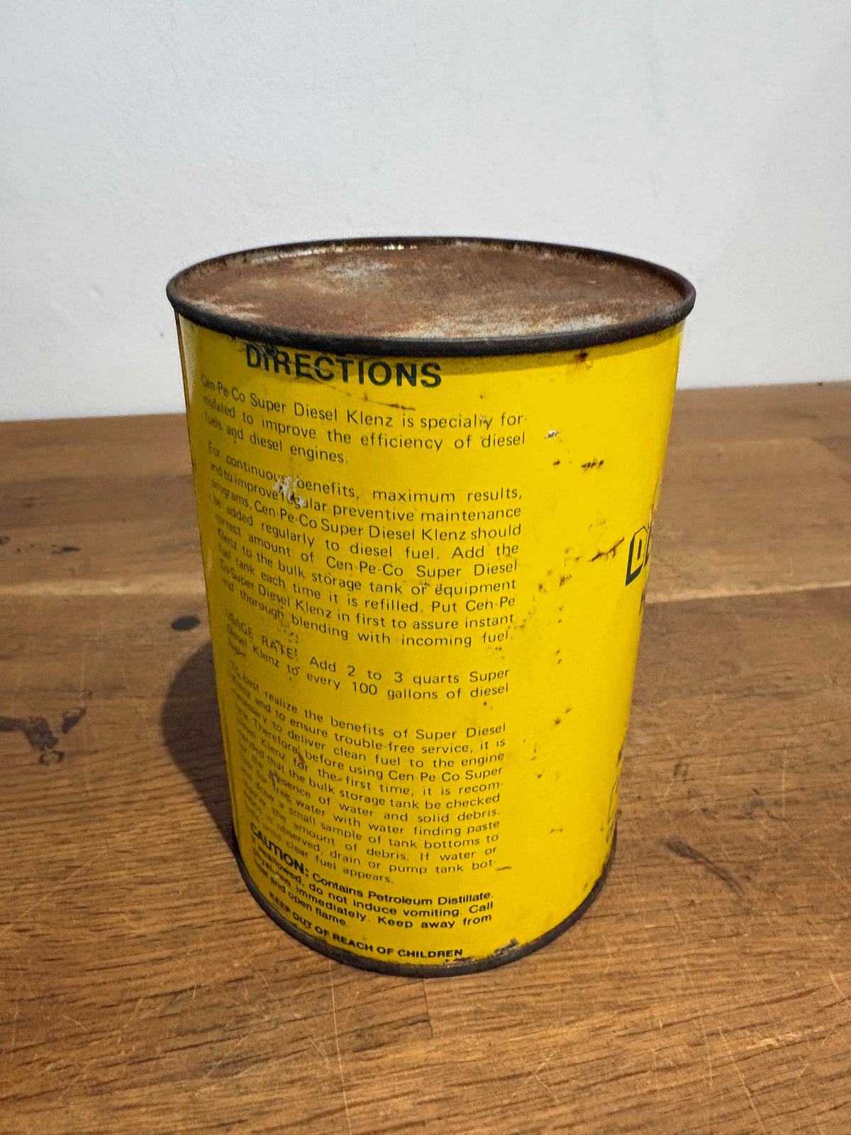 Vintage Cen-Pe-Co Super Diesel Klenz Can , 1 Quart With Contents