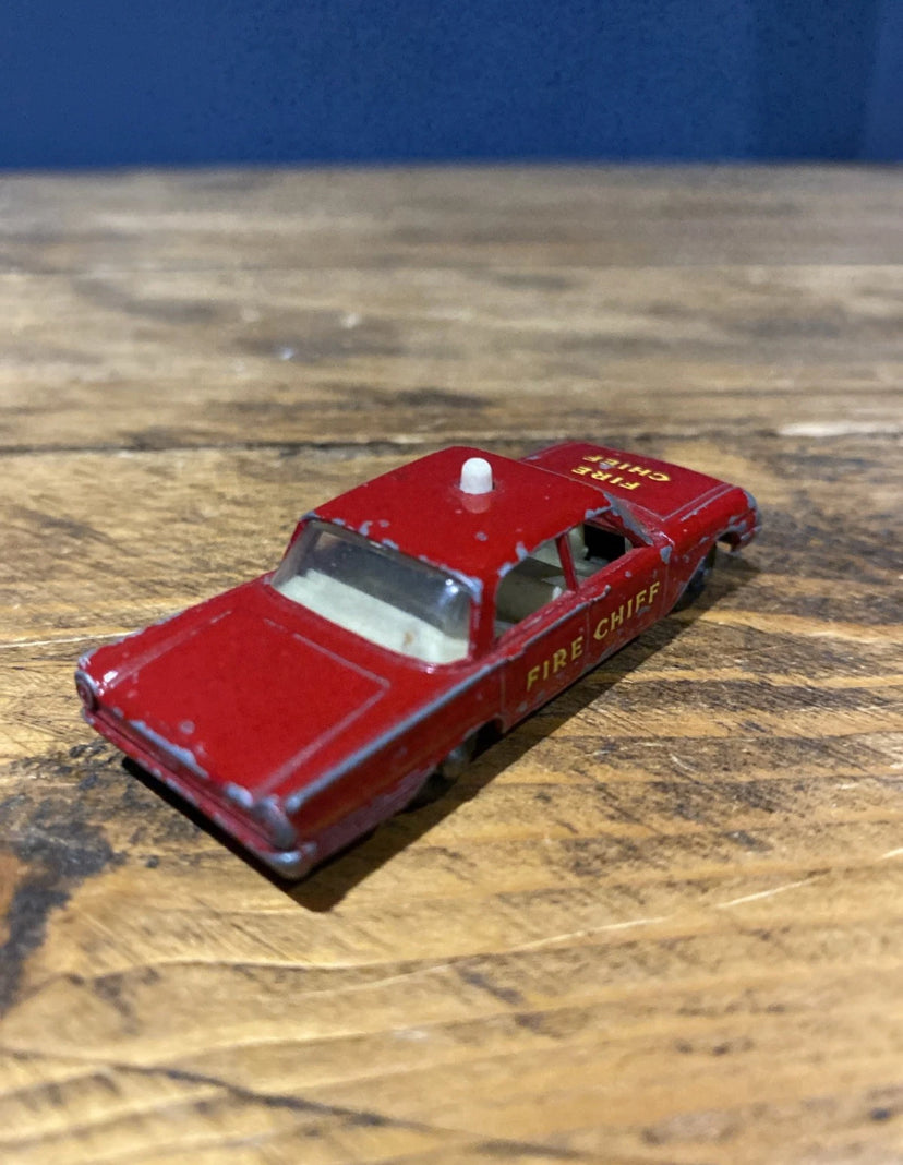 Lesney No59 Ford Fairlane Fire Chiefs Car , Play Worn