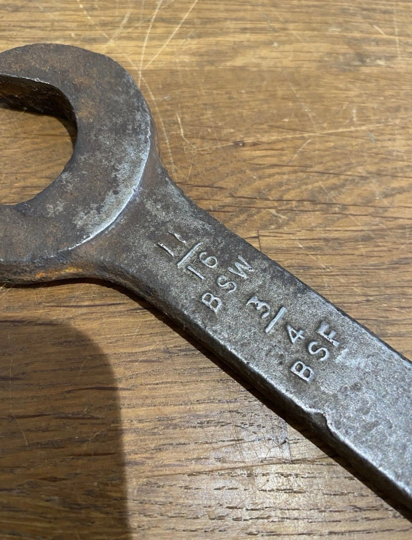 Vintage Snail Brand Spanner ,  11/16 BSW , 3/4 BSF
