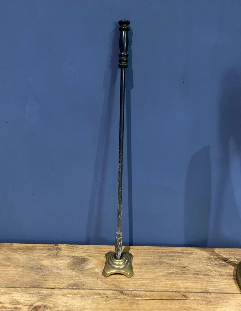 Antique Brass Poker Stand , Fireside Stand
