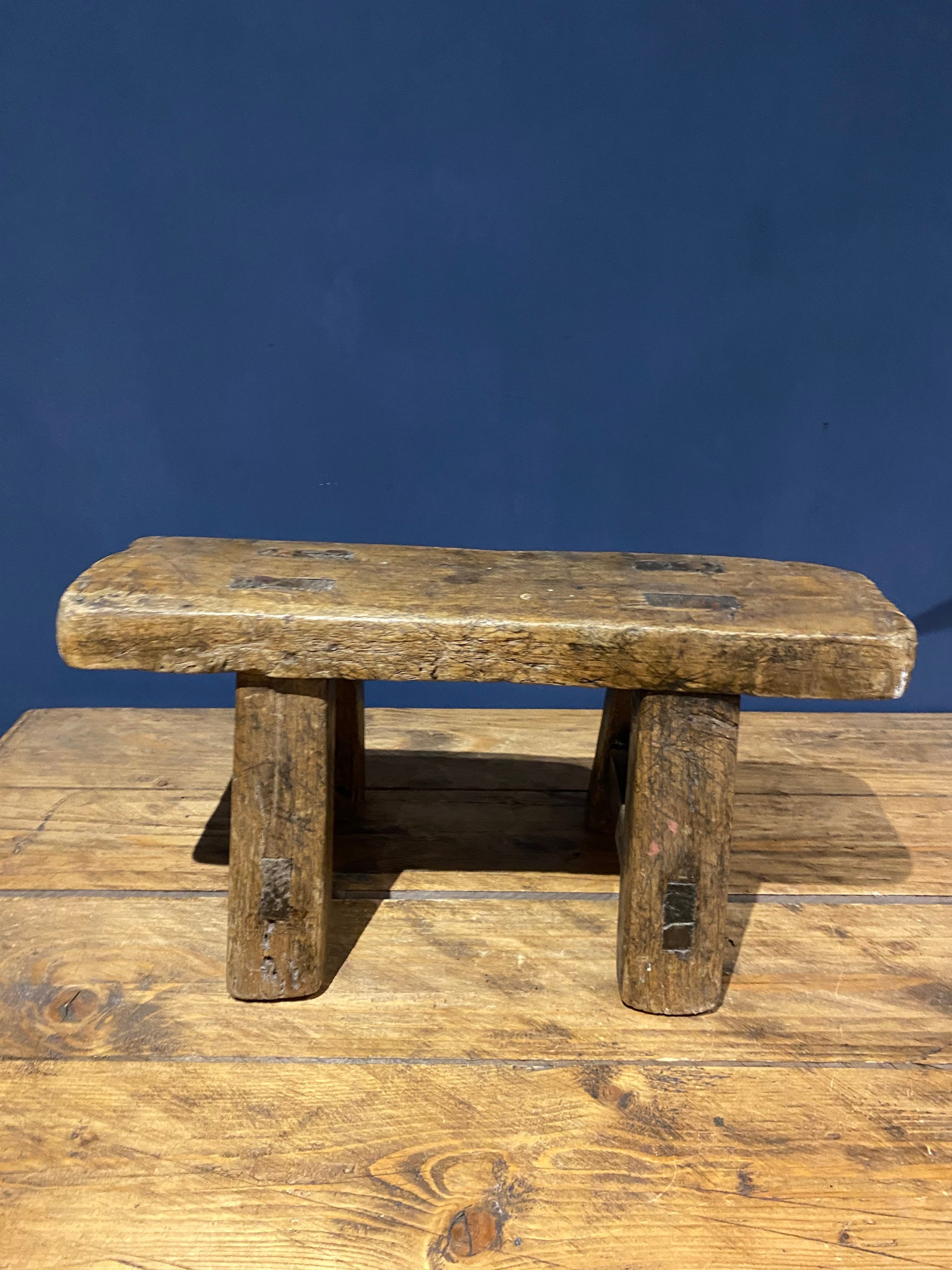 Vintage Rustic Wooden Plant Stand / Pot Stand / Stool