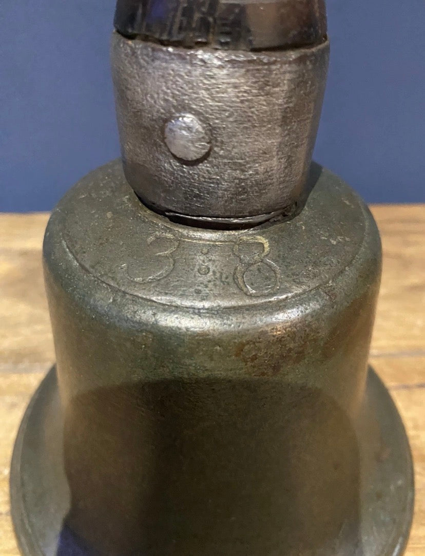 Vintage/ Antique 3:8 , 11.5 Inch Tall Hand Bell/ School Bell