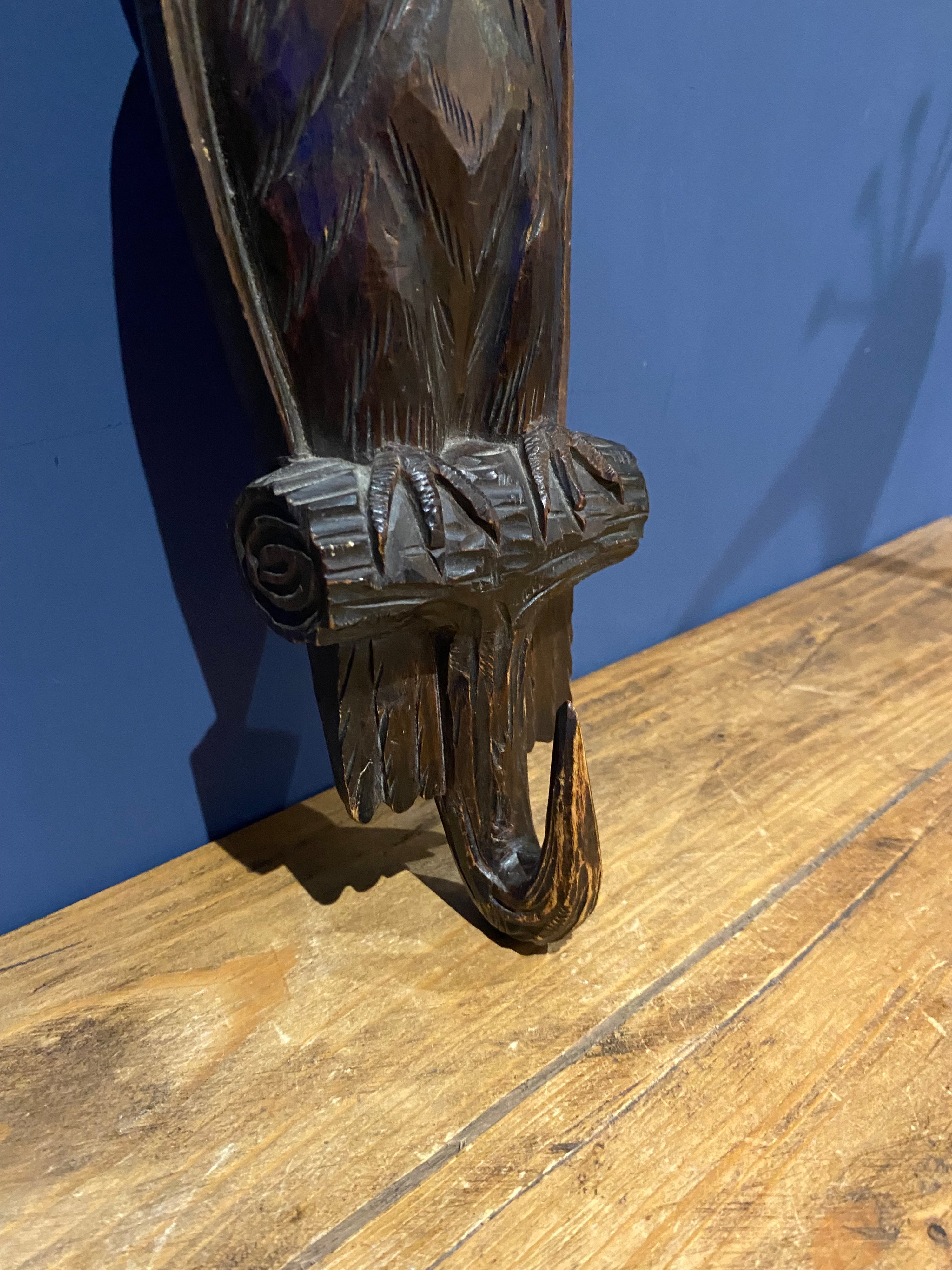 Vintage Early Black Forest Owl Hook