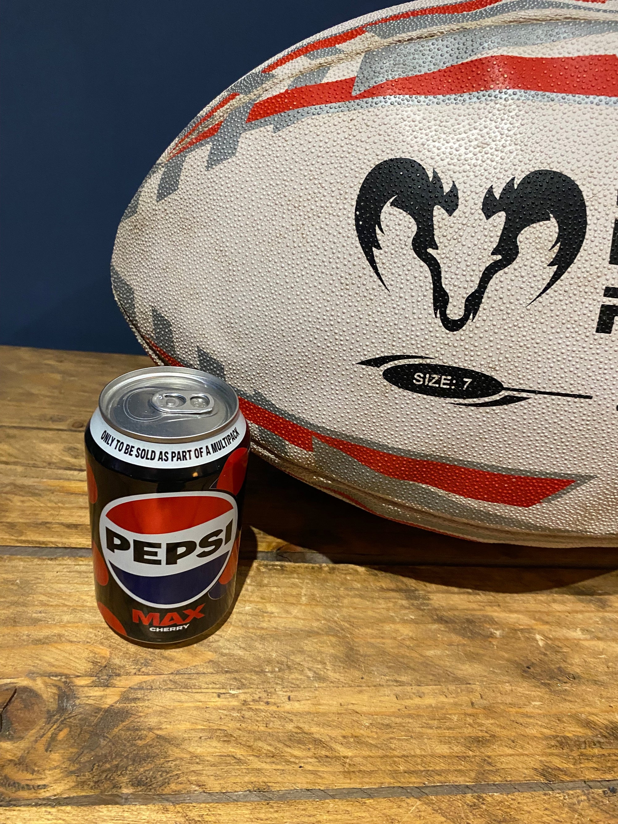 Jumbo Size 7 RAM Rugby Ball , Display Item