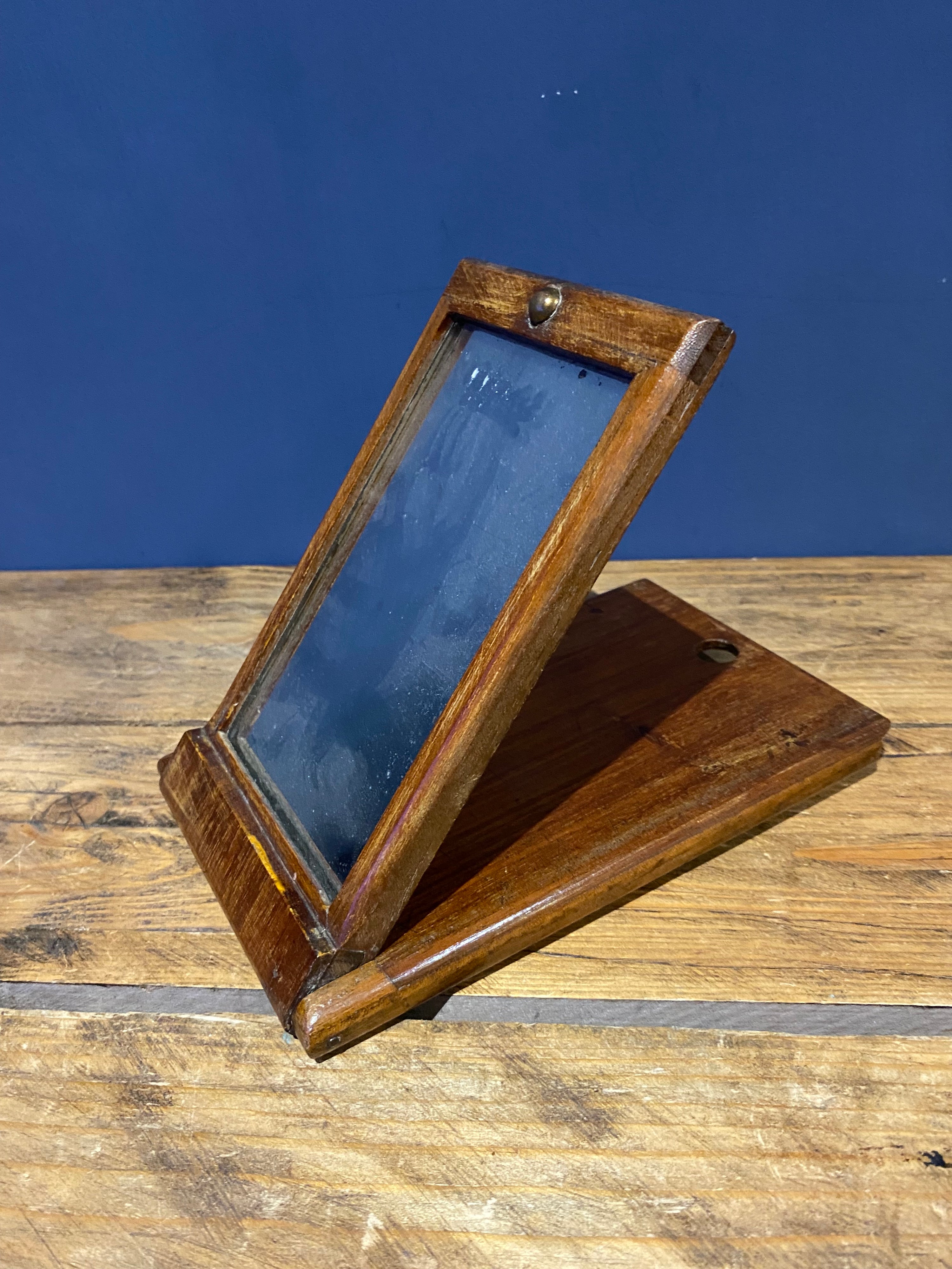 Antique 19th Century Folding Campaign Mirror.