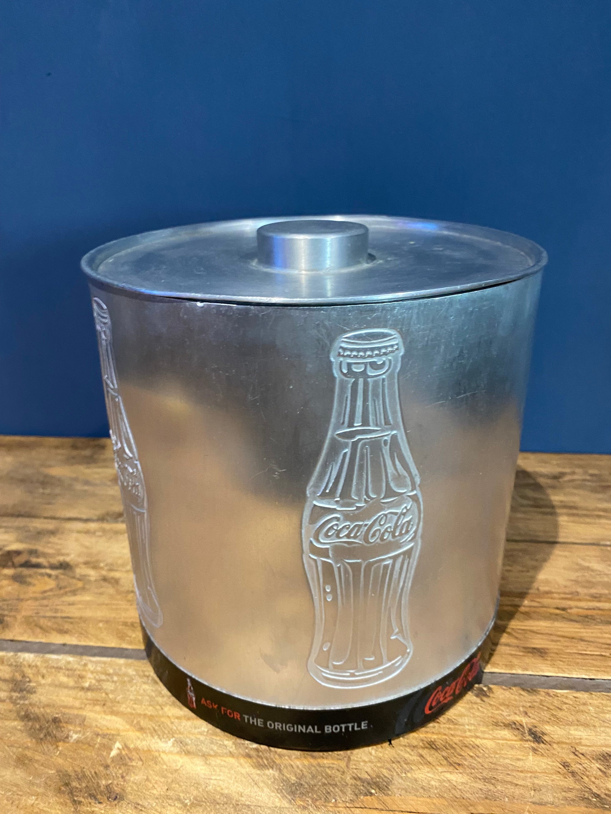 Vintage Alloy Coca Cola Ice Bucket
