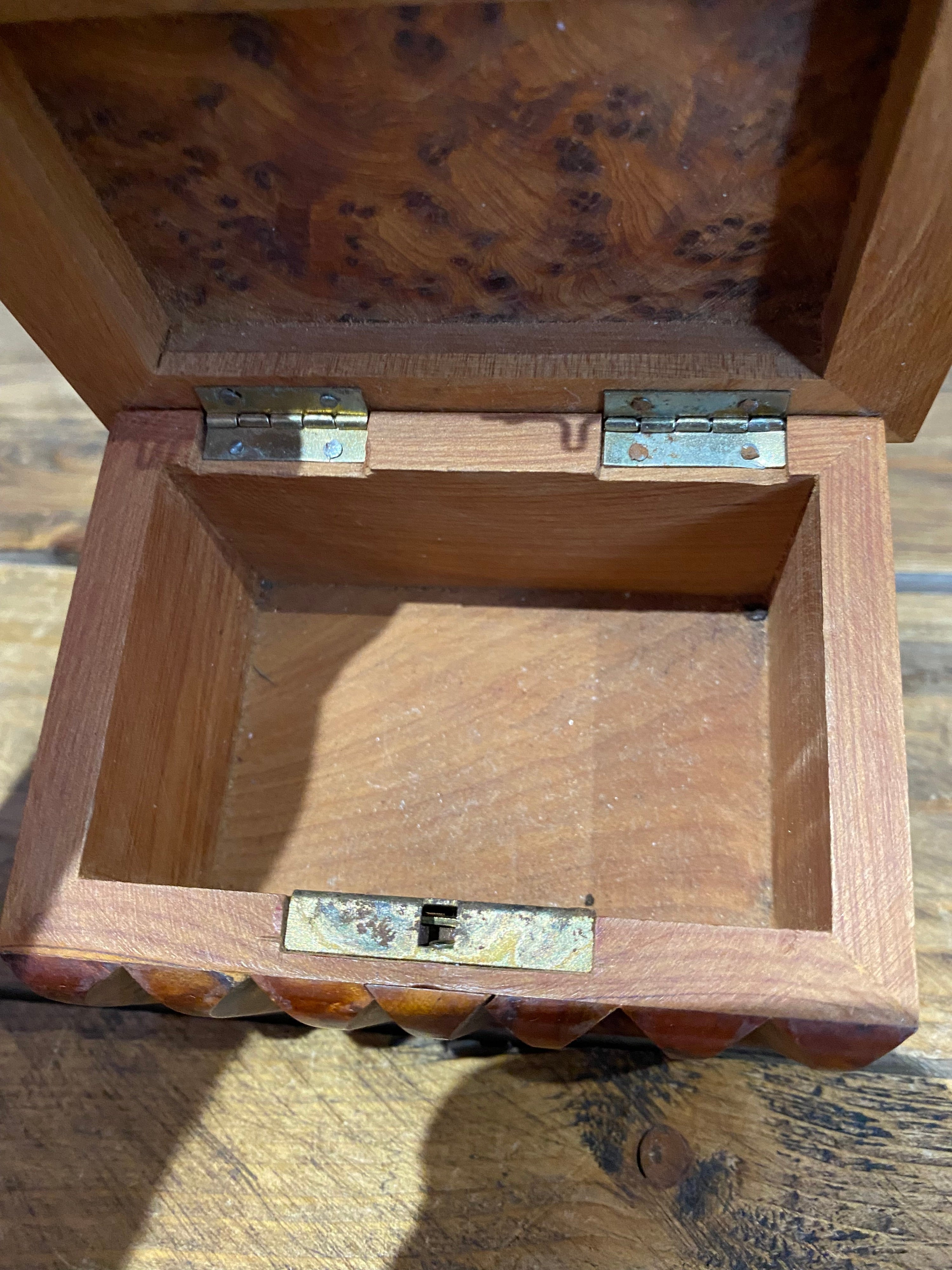 Decorative Small Wooden Box , Trinket Box , Jewellery Box