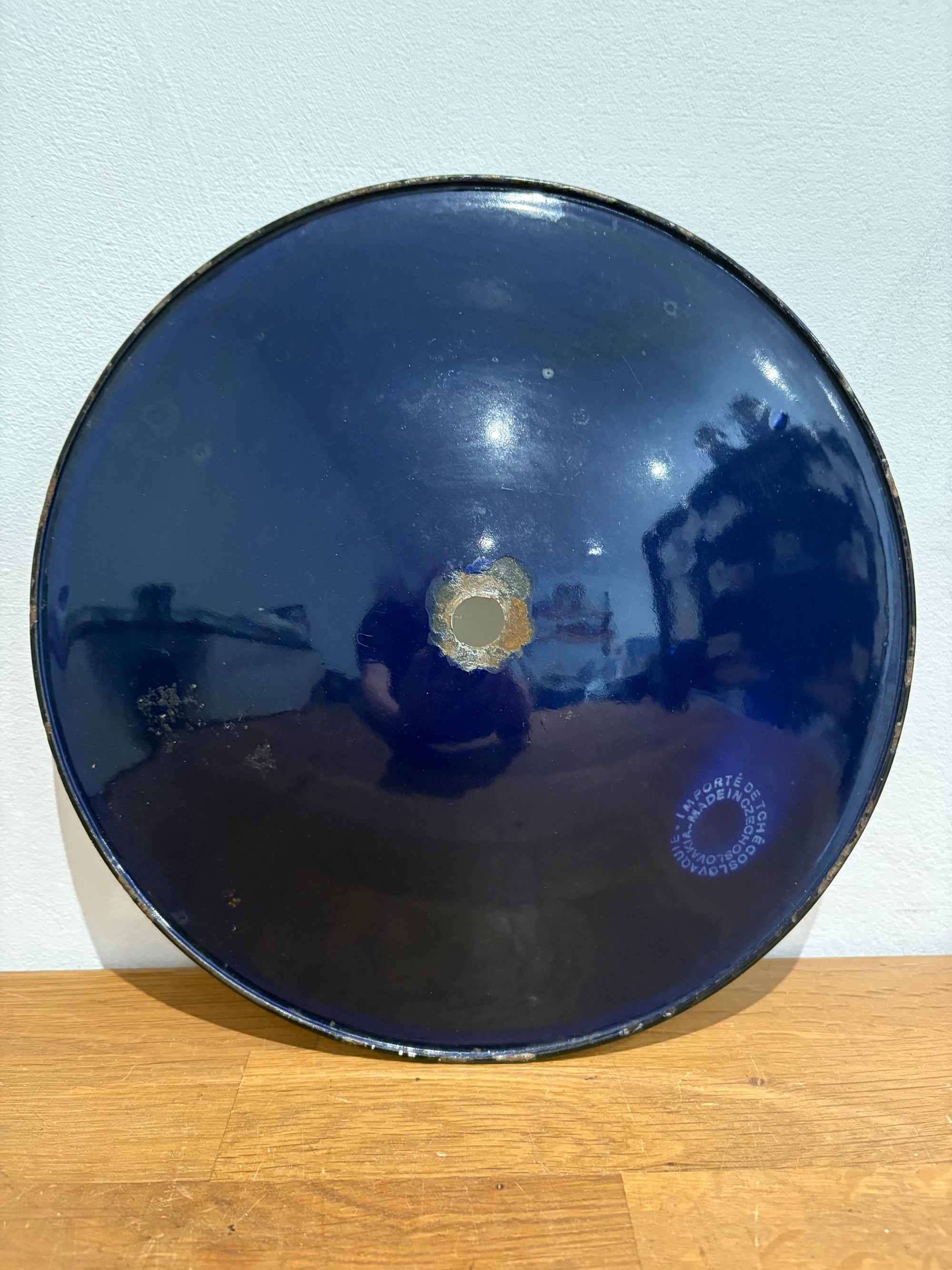 Vintage Czechoslovakia Enamel Lampshade