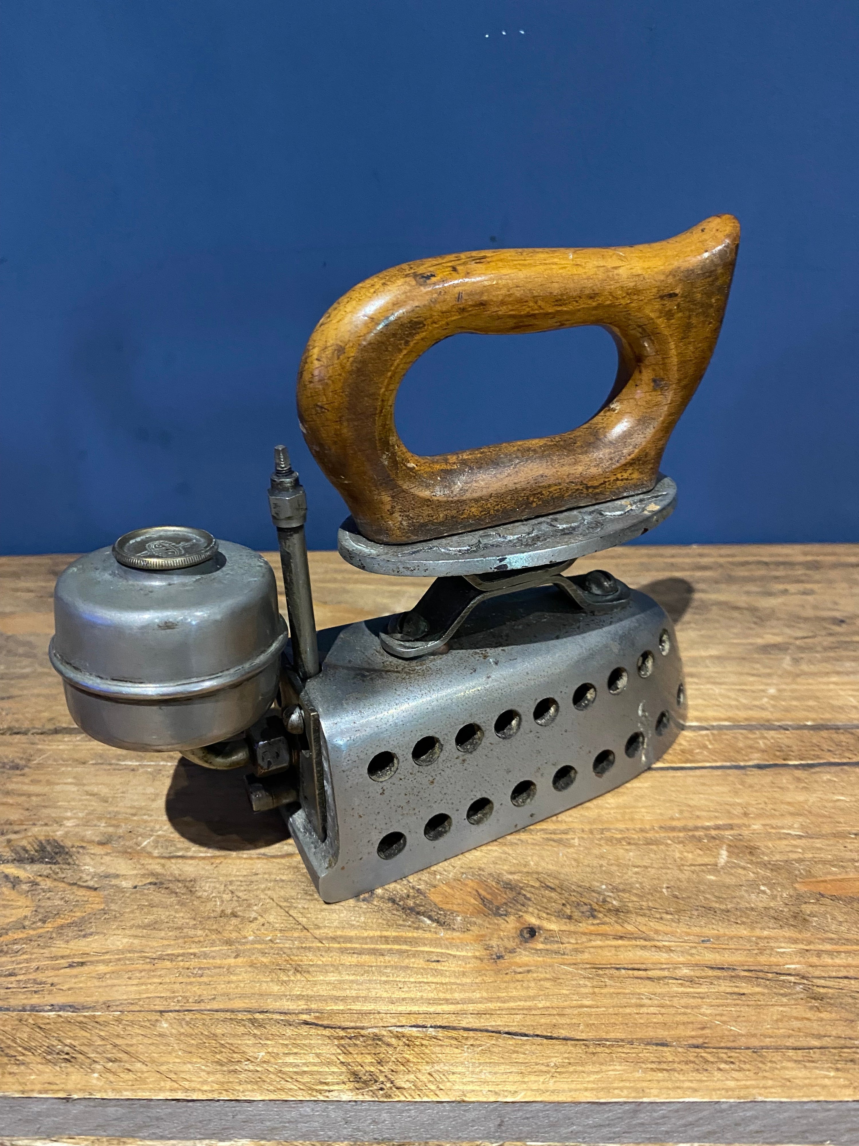 Antique C K Spirit Iron Fuel Flat Iron Vintage Paraffin Alcohol Iron Complete