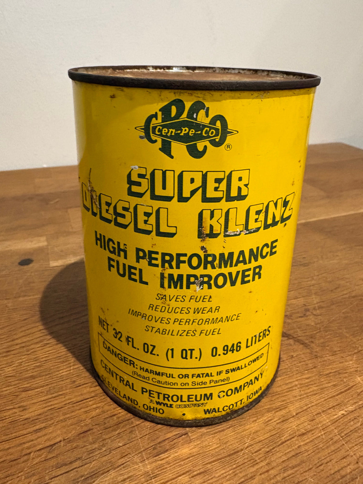 Vintage Cen-Pe-Co Super Diesel Klenz Can , 1 Quart With Contents