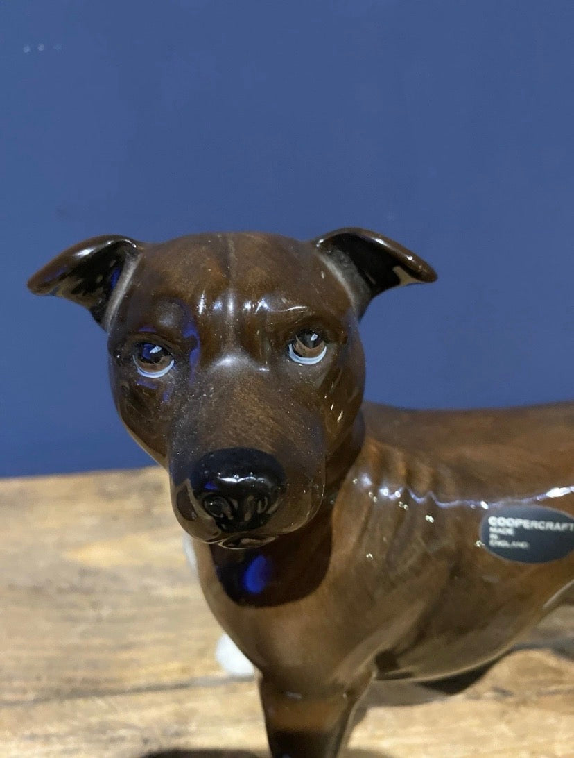 Vintage Coopercraft Staffordshire Bull Terrier Figure