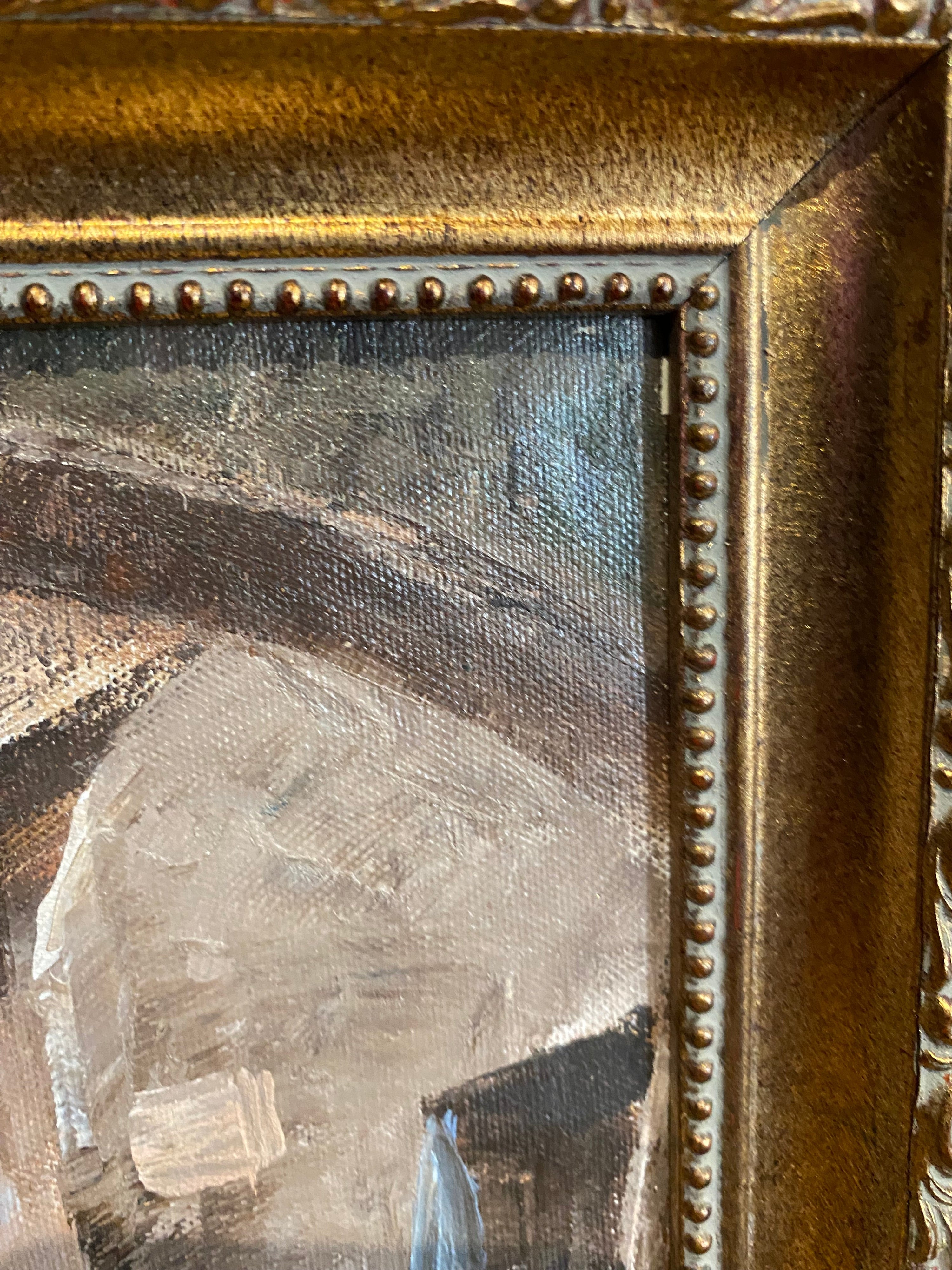 Antique C Wilson Painting, Oil On Canvas