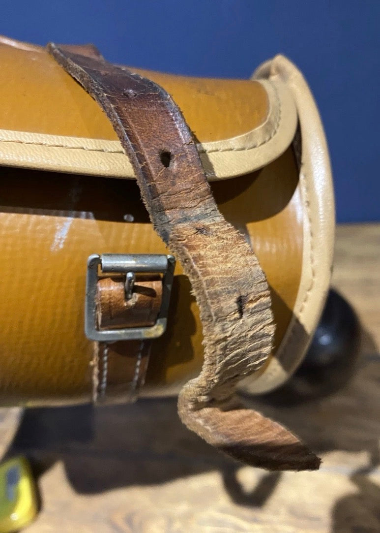 Pair Of Vintage Lawn Bowls Plus Bag , No3 Bias, 4 7/8.