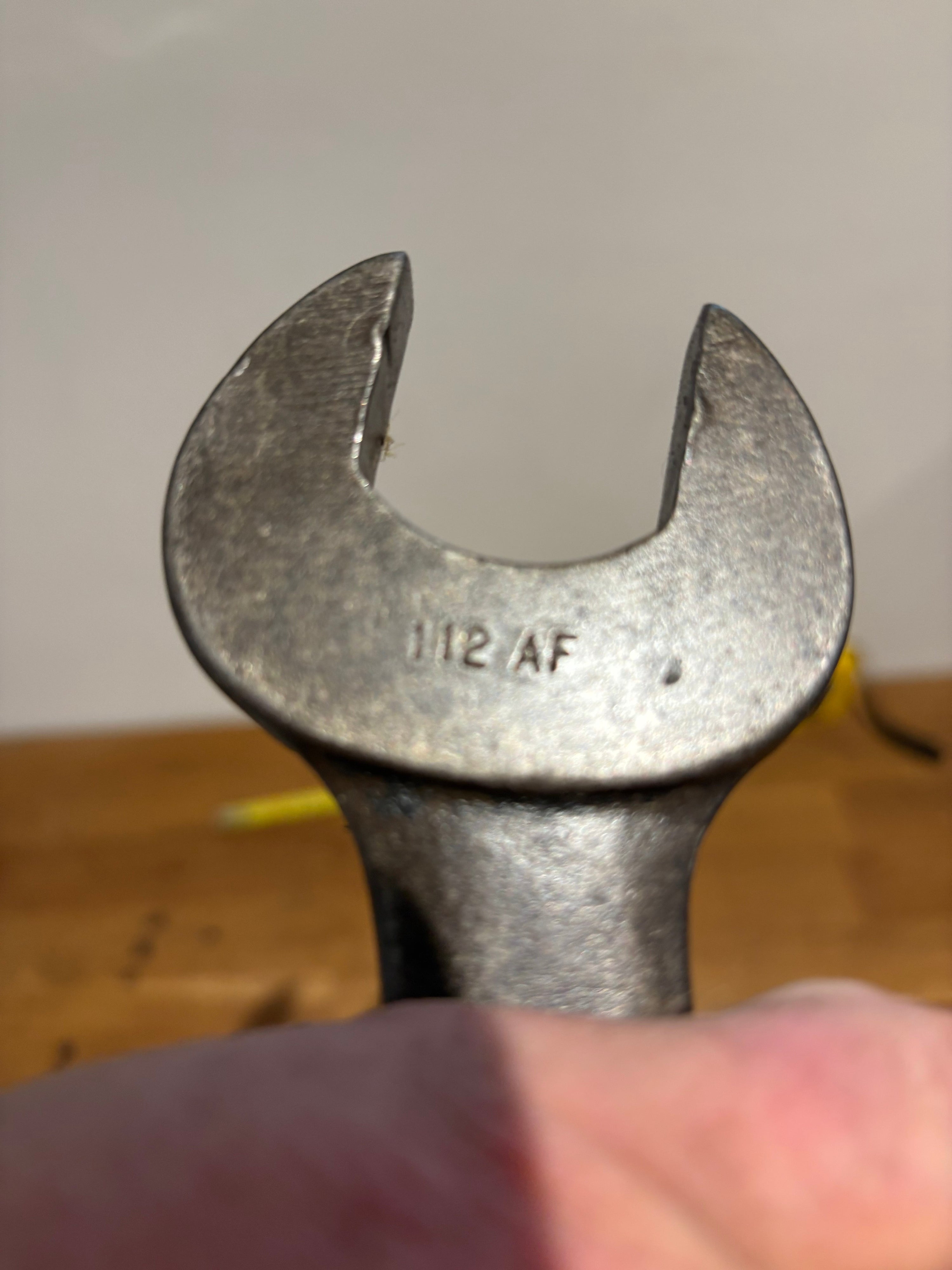 Vintage Snail Brand Chrome Alloy Steel 9 Spanner. 94af / 112af. Open Ended