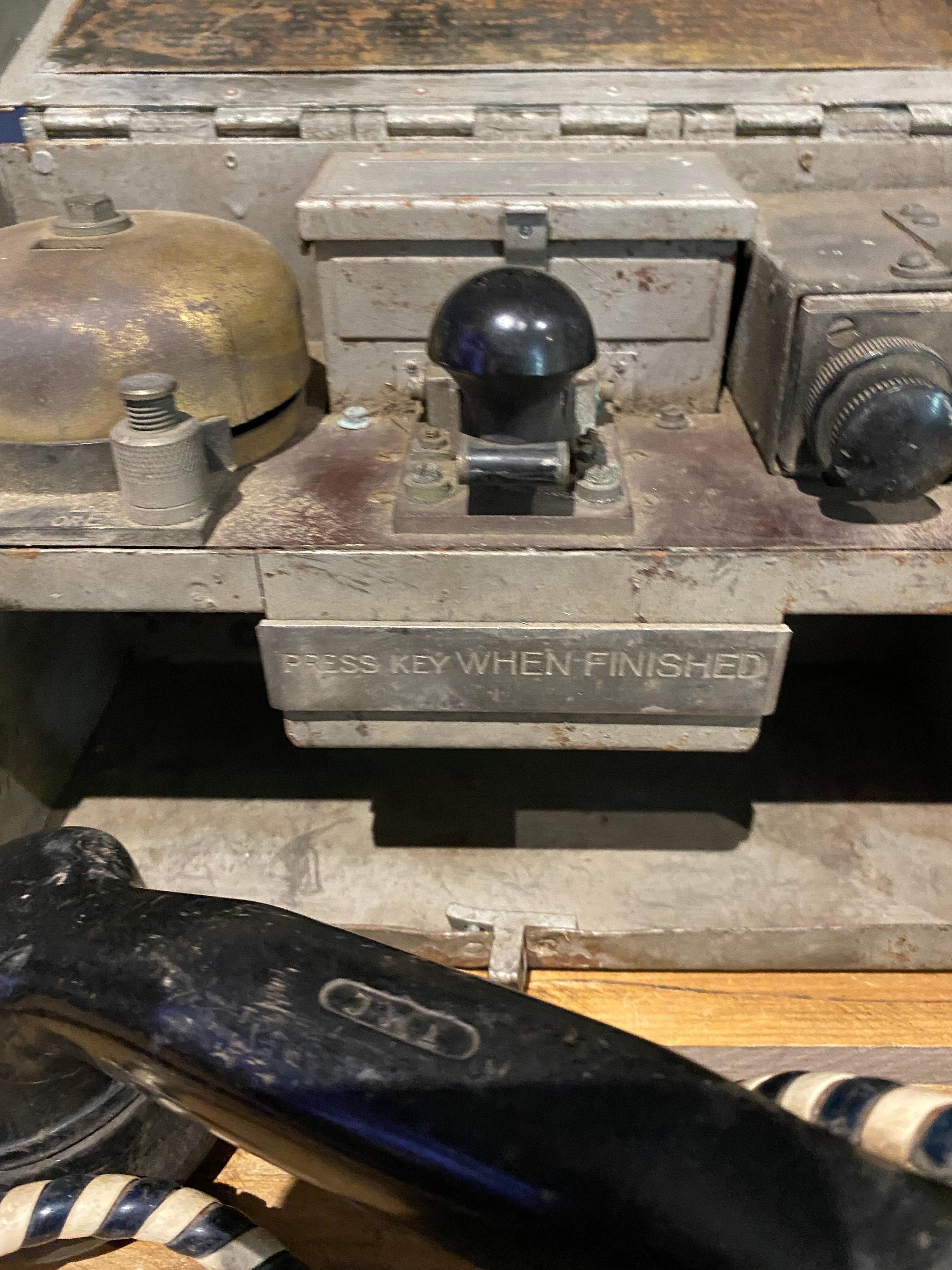 Rare WW2 British Army Telephone Set D Mark VII Field Telephone, Police Marked