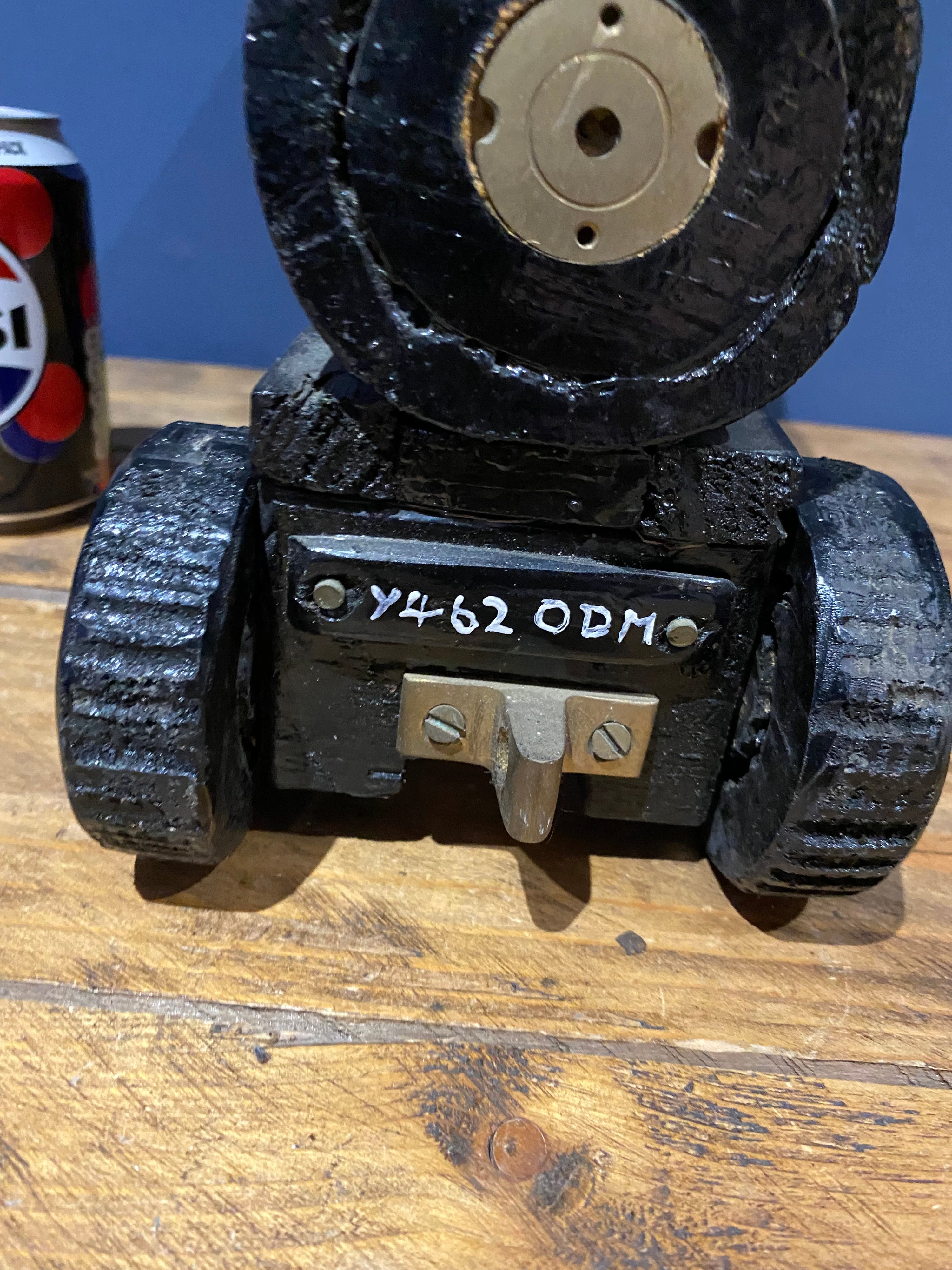 Scratch Built Wooden Steam Engine , Folk Art