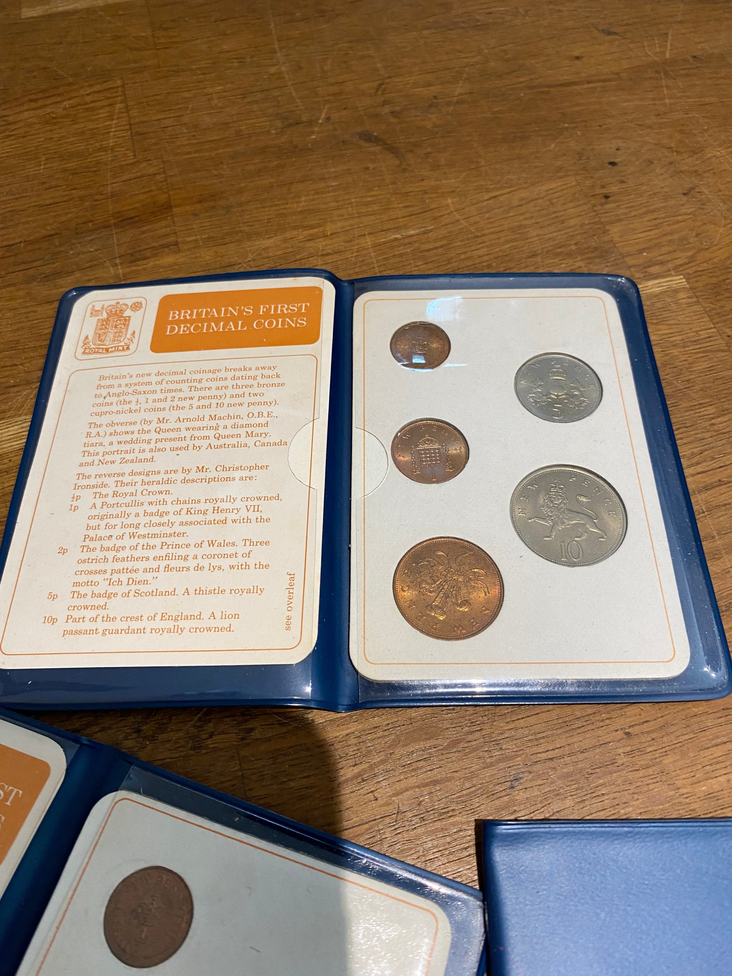 Britains First Decimal Couns Sets X3 , 1971