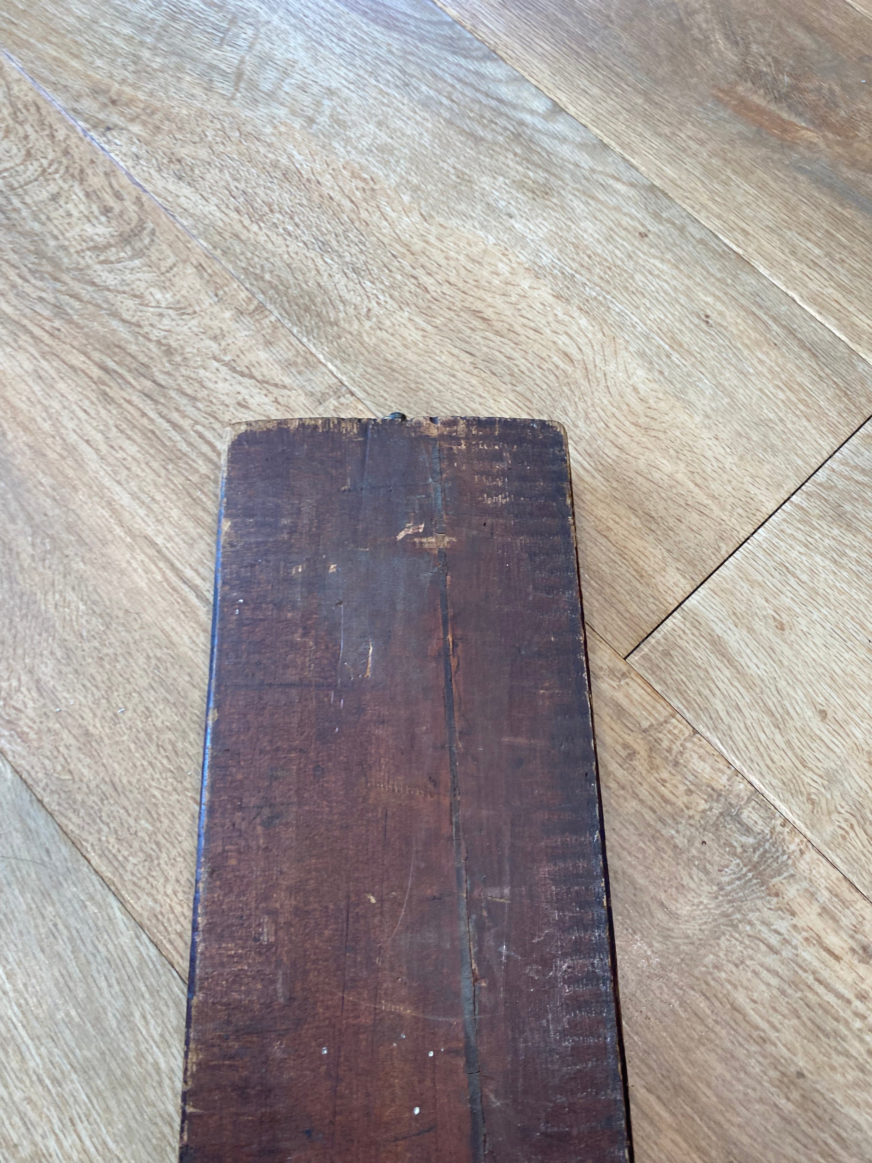 Extra Large Antique Wood Cribbage Board, 30 Inches Long