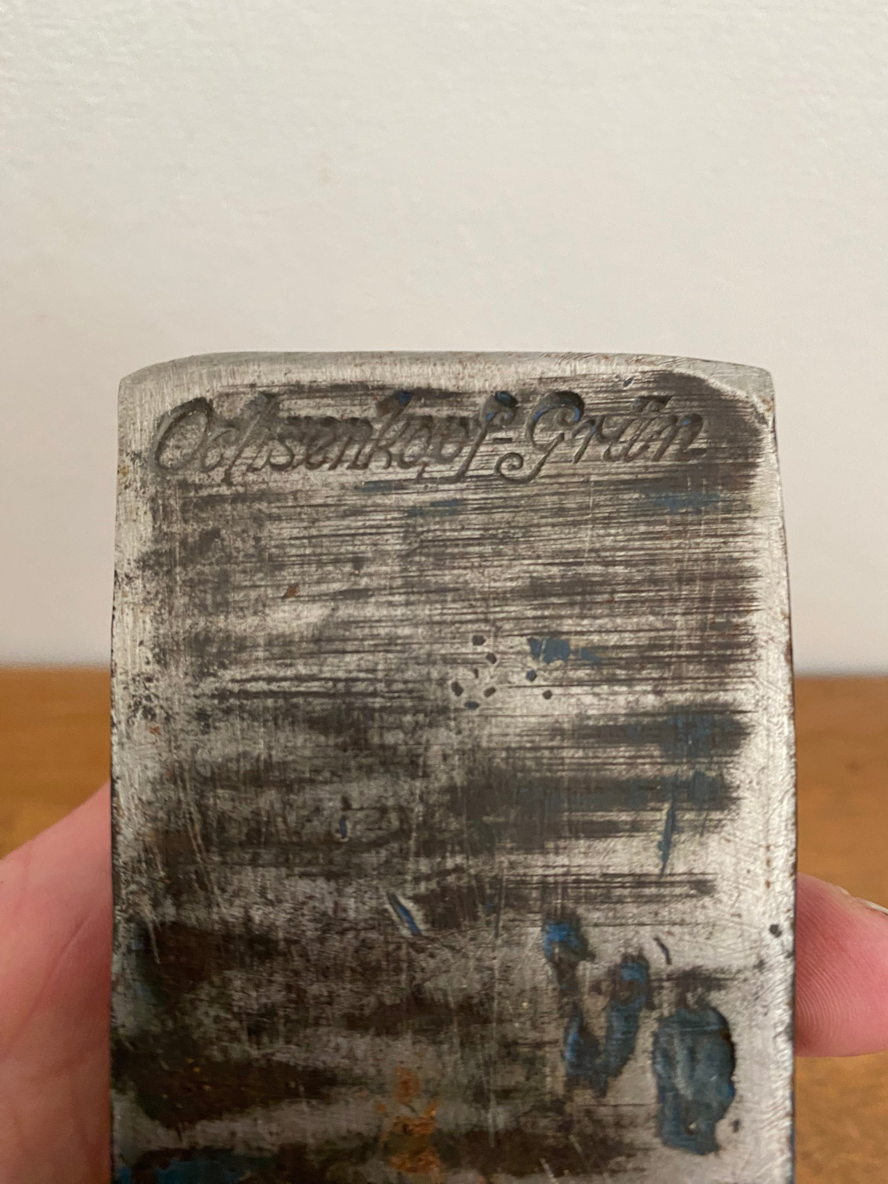 Rare Ochsenkopf Grun vintage axe head .