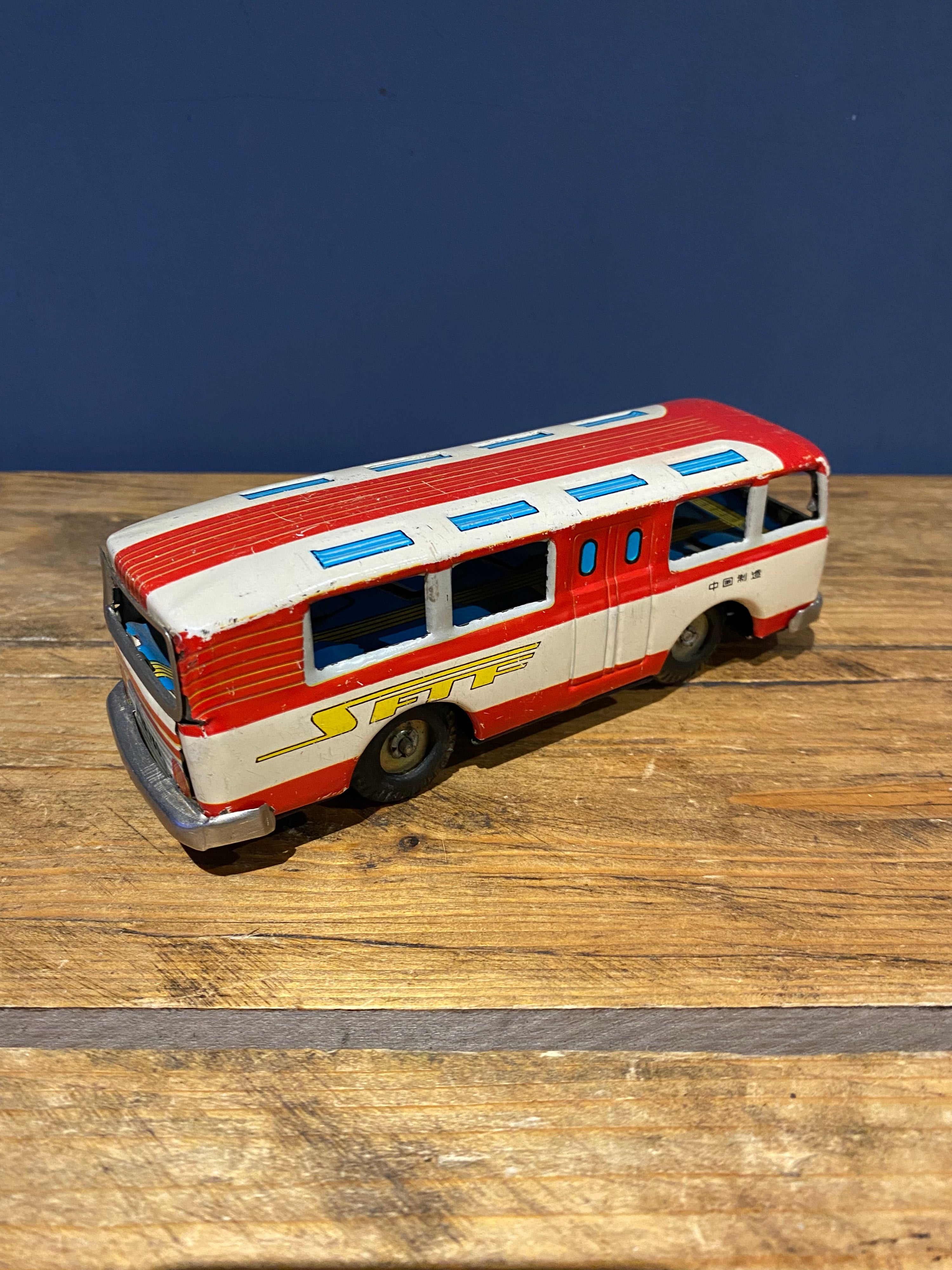 Vintage Tinplate SFTF , Made In China , Tinplate Bus