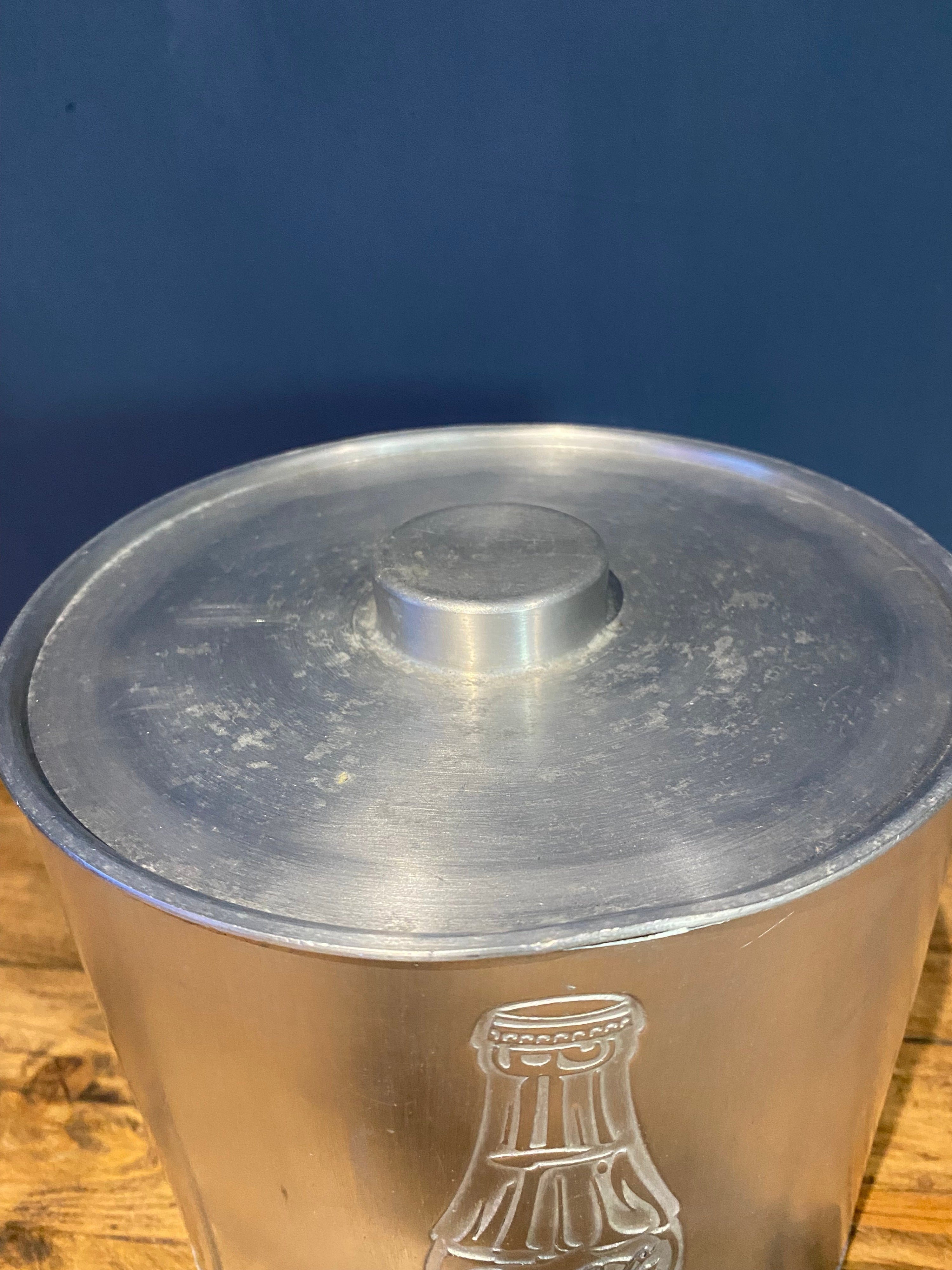 Vintage Alloy Coca Cola Ice Bucket