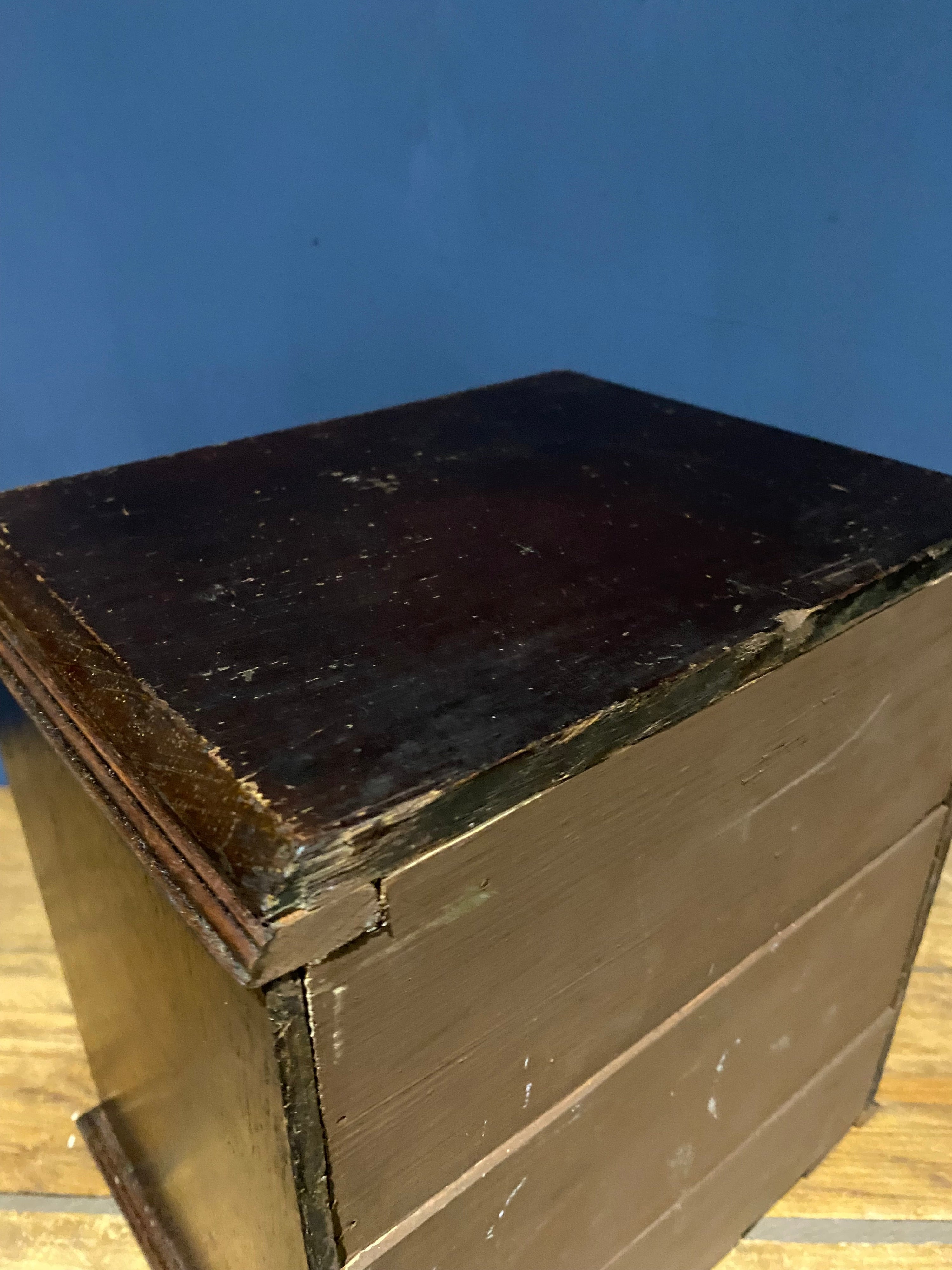 Antique Four Drawer Apprentice Piece/drawers Cabinet