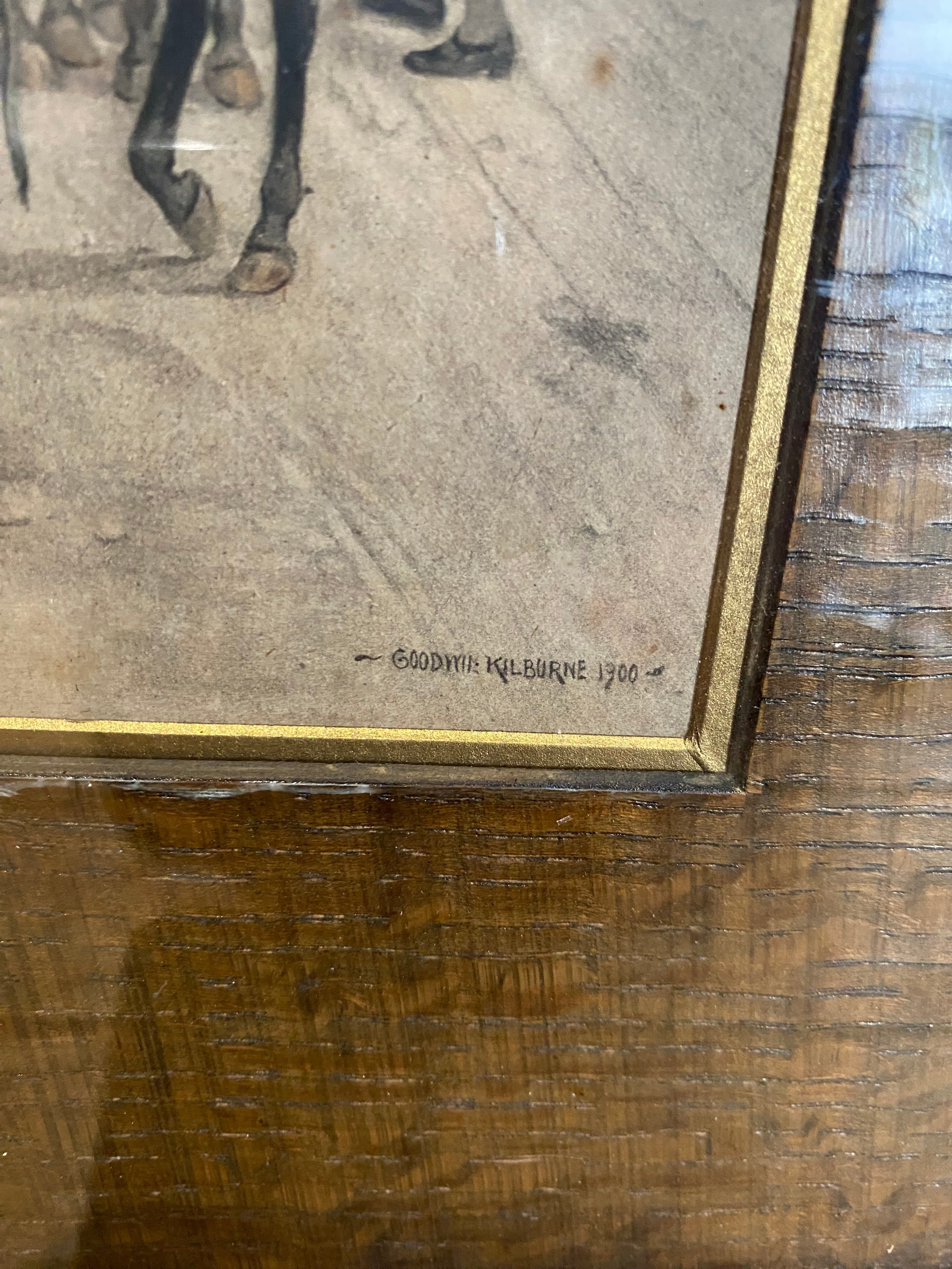 Antique Goodwin Kilburne painting, 1900