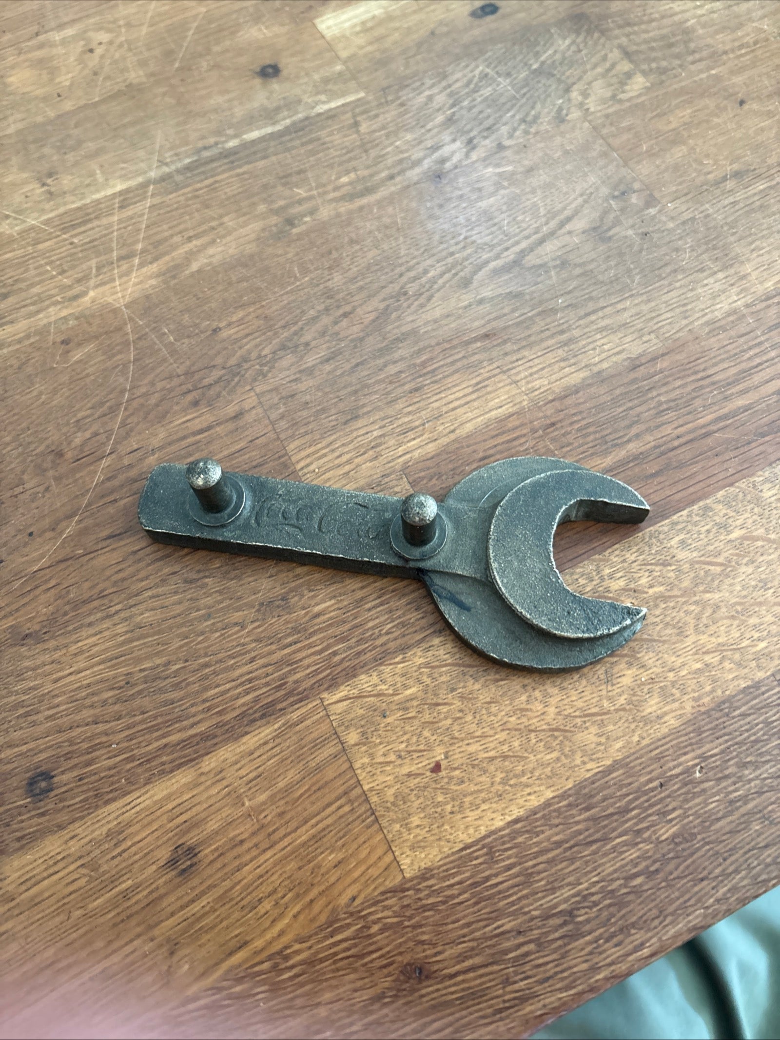 Unusual And Rare Coca Cola Barrel Spanner / Mechanic Spanner In Bronze