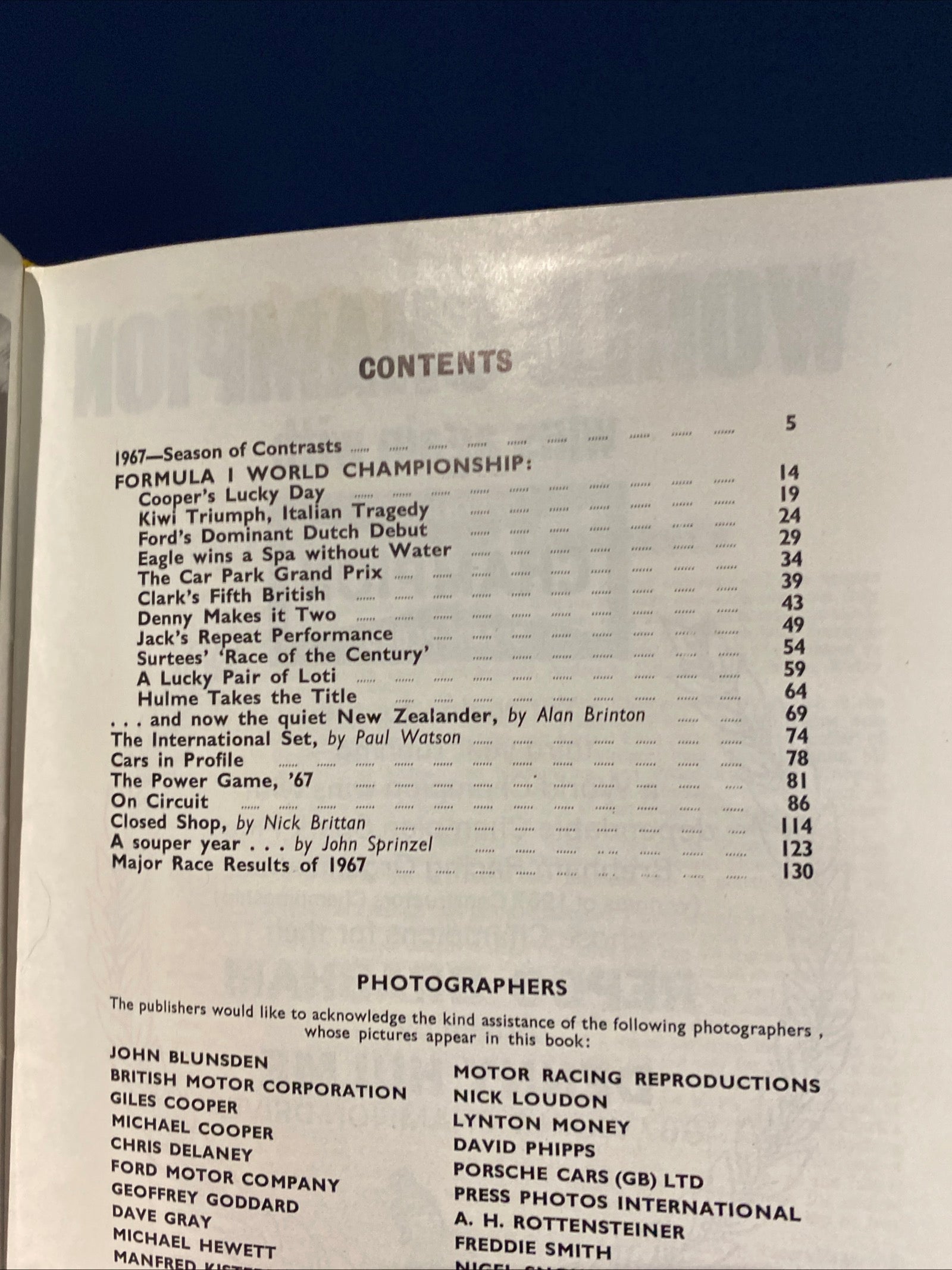 Motor Racing Year Book 1967-8 , Motor Racing Magazine, HB