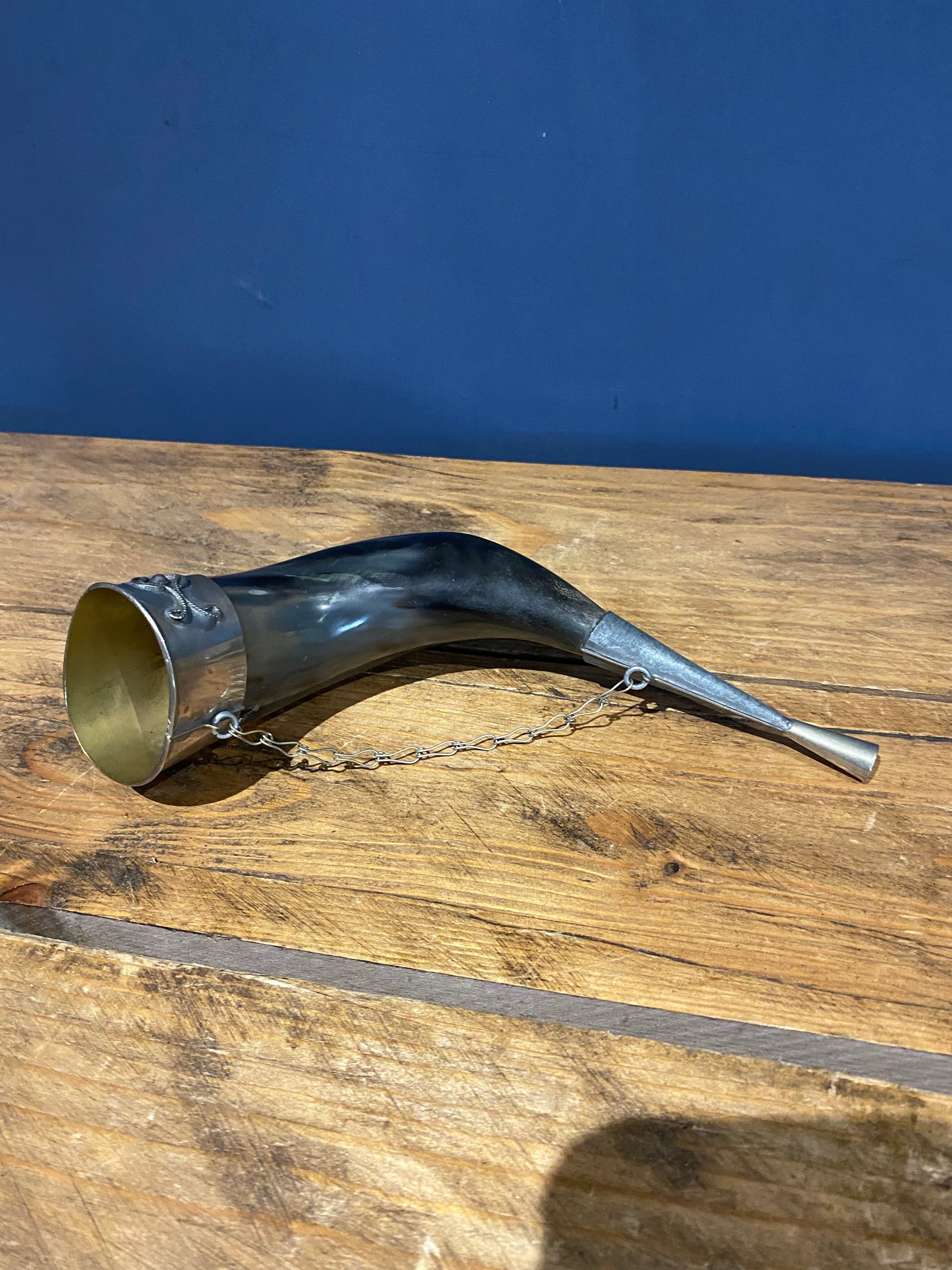 Vintage Decorative Horn Drinking Cup/ Vessel