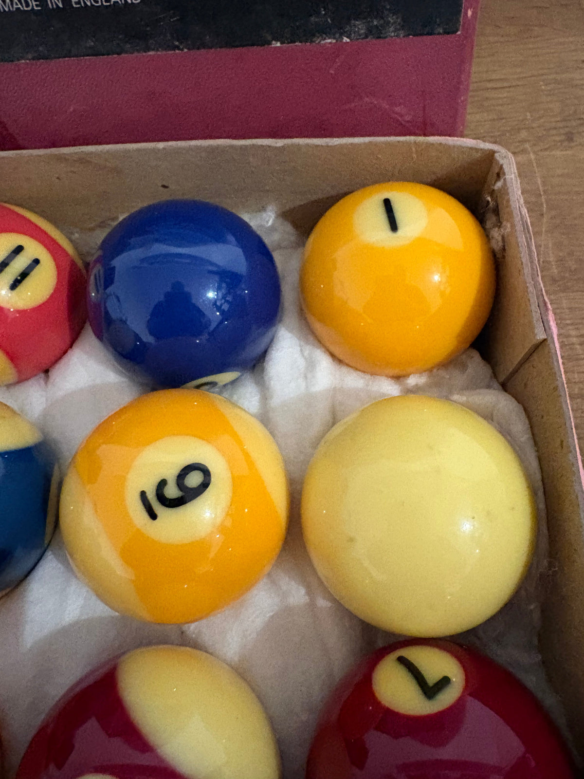 Vintage Vitalite Pool Ball Set , 1.7/8 Size .