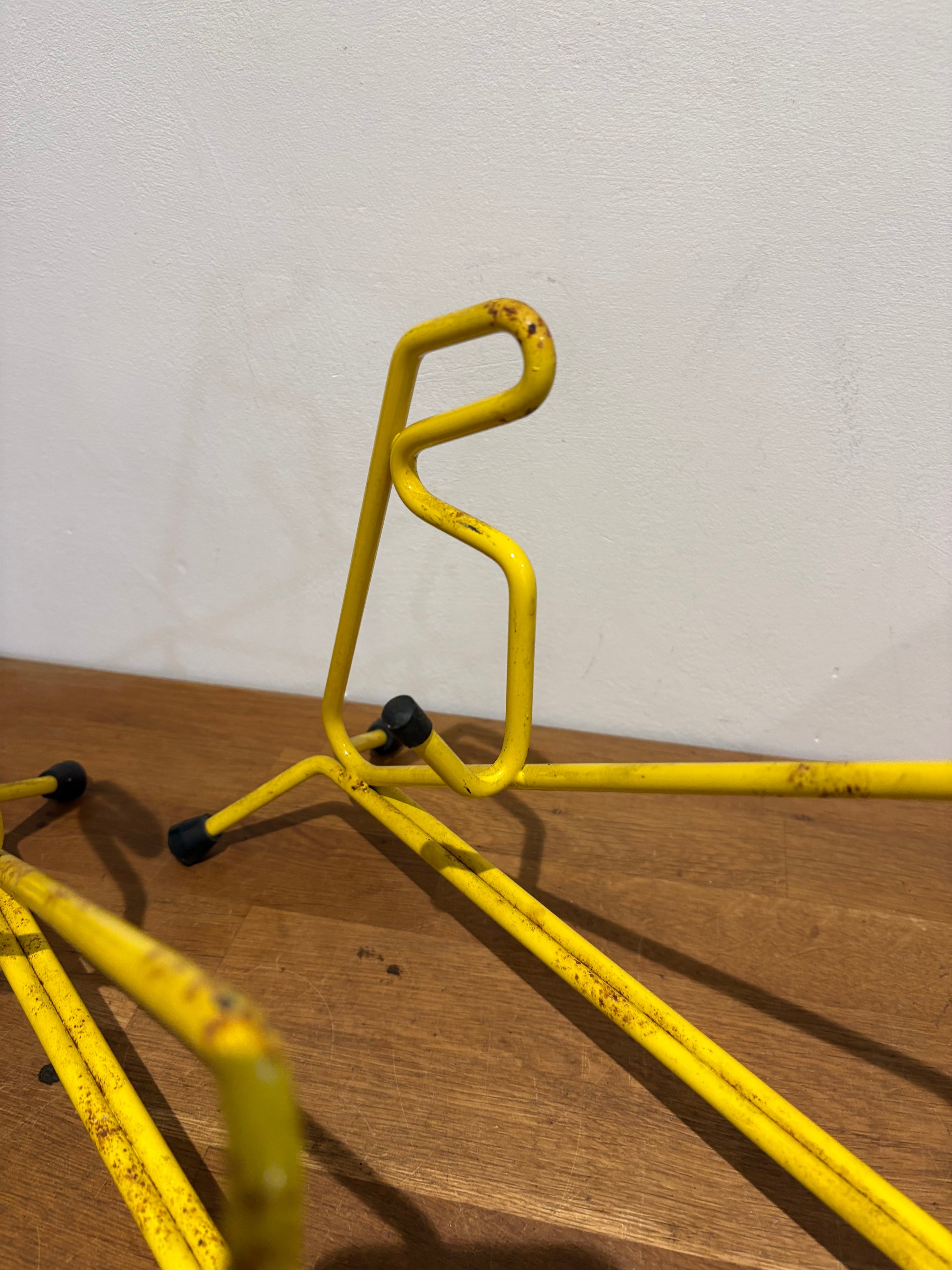 Vintage Wood Cutting Stands / Mobile Trestles, Used But Still Useable.