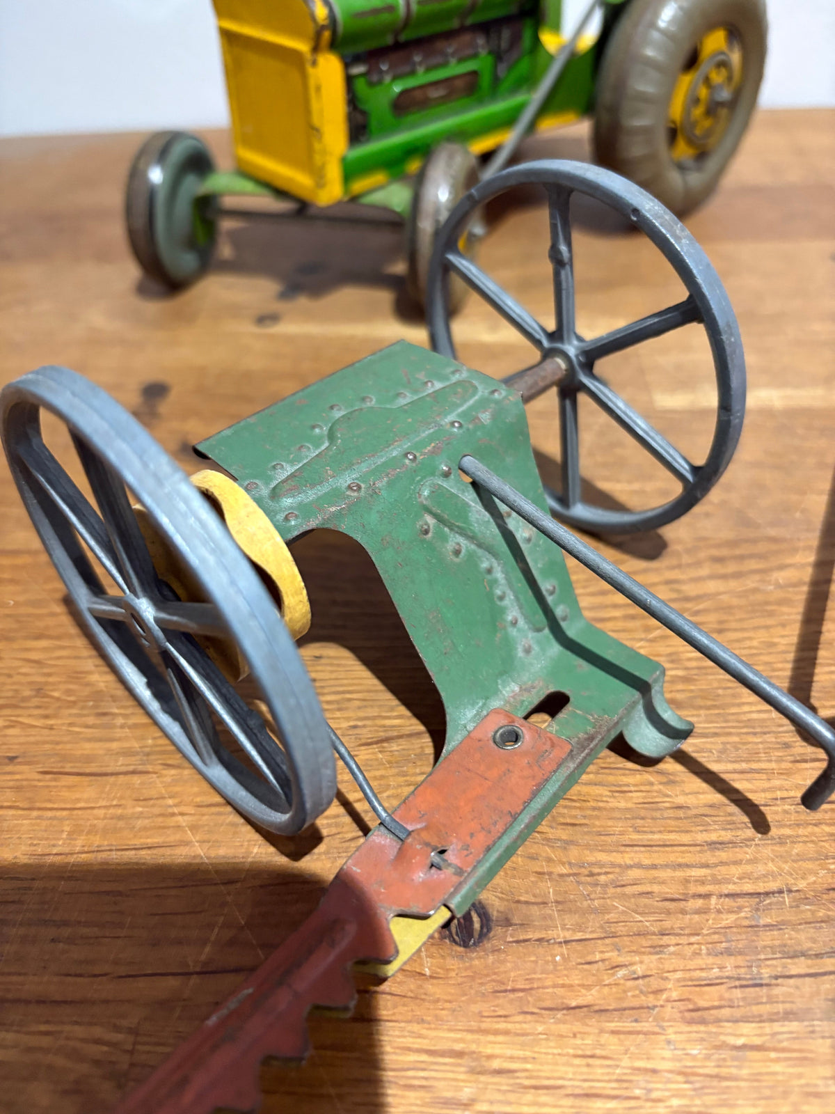 Vintage Mettoy Tin Plate Tractor And Trailer And Other Bits, Spares Or Repairs