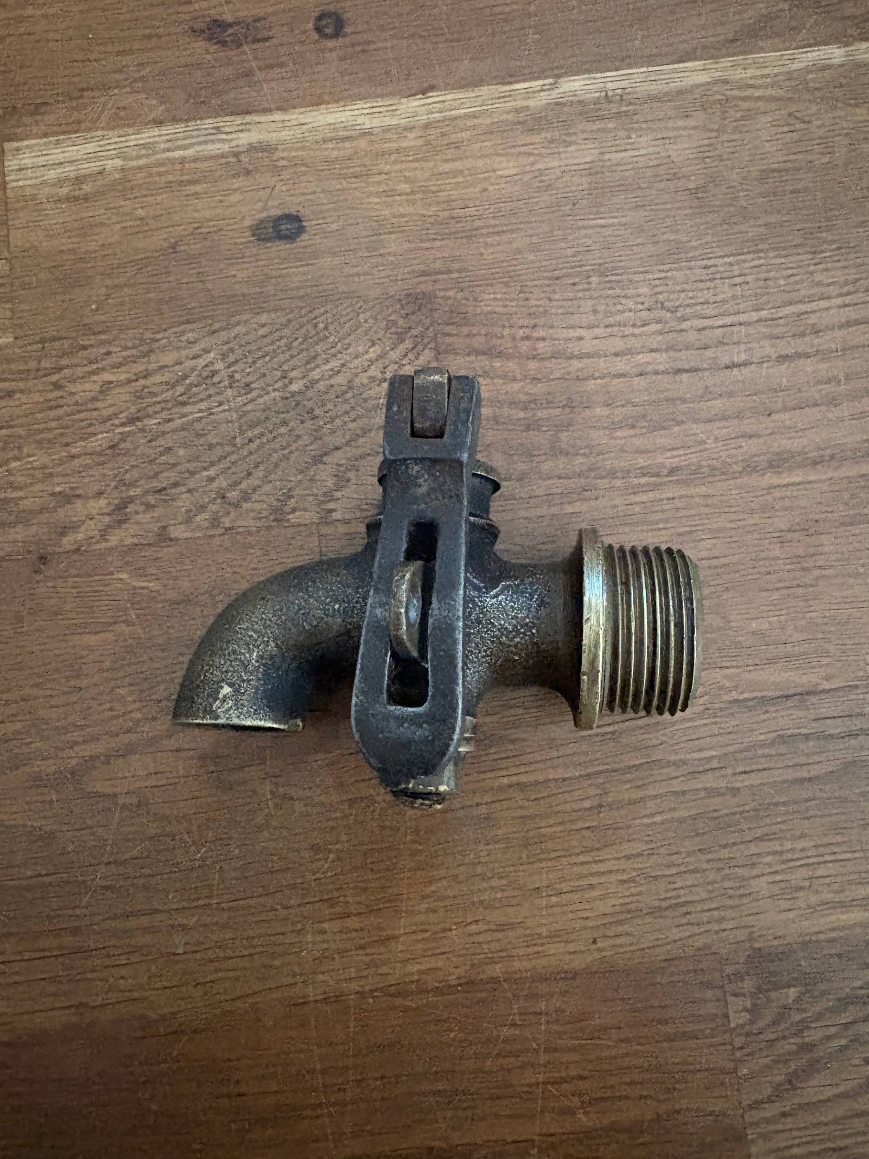Vintage Brass Lockable Tap , Oil Tap, Barrel Tap
