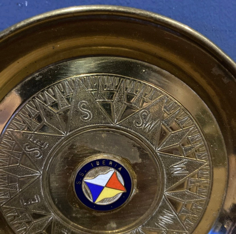 Vintage S.S. Iberia Brass Pin Tray