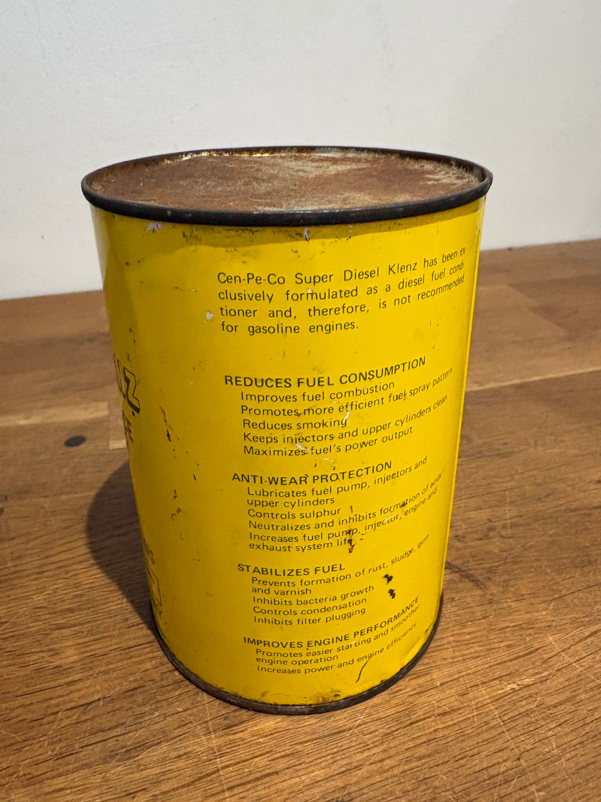 Vintage Cen-Pe-Co Super Diesel Klenz Can , 1 Quart With Contents