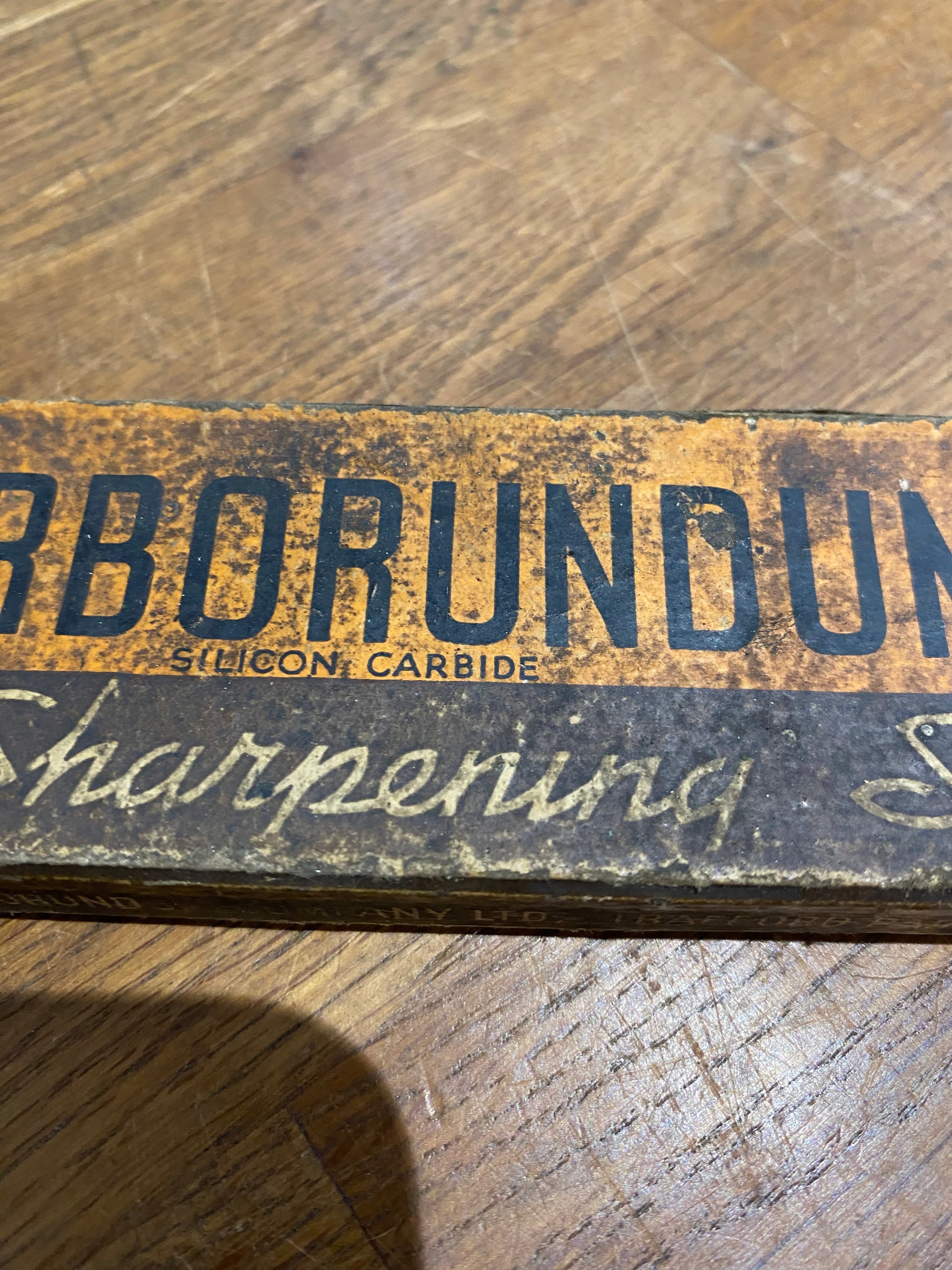 Vintage Carborundum Silicone Carbide Sharpening Stone