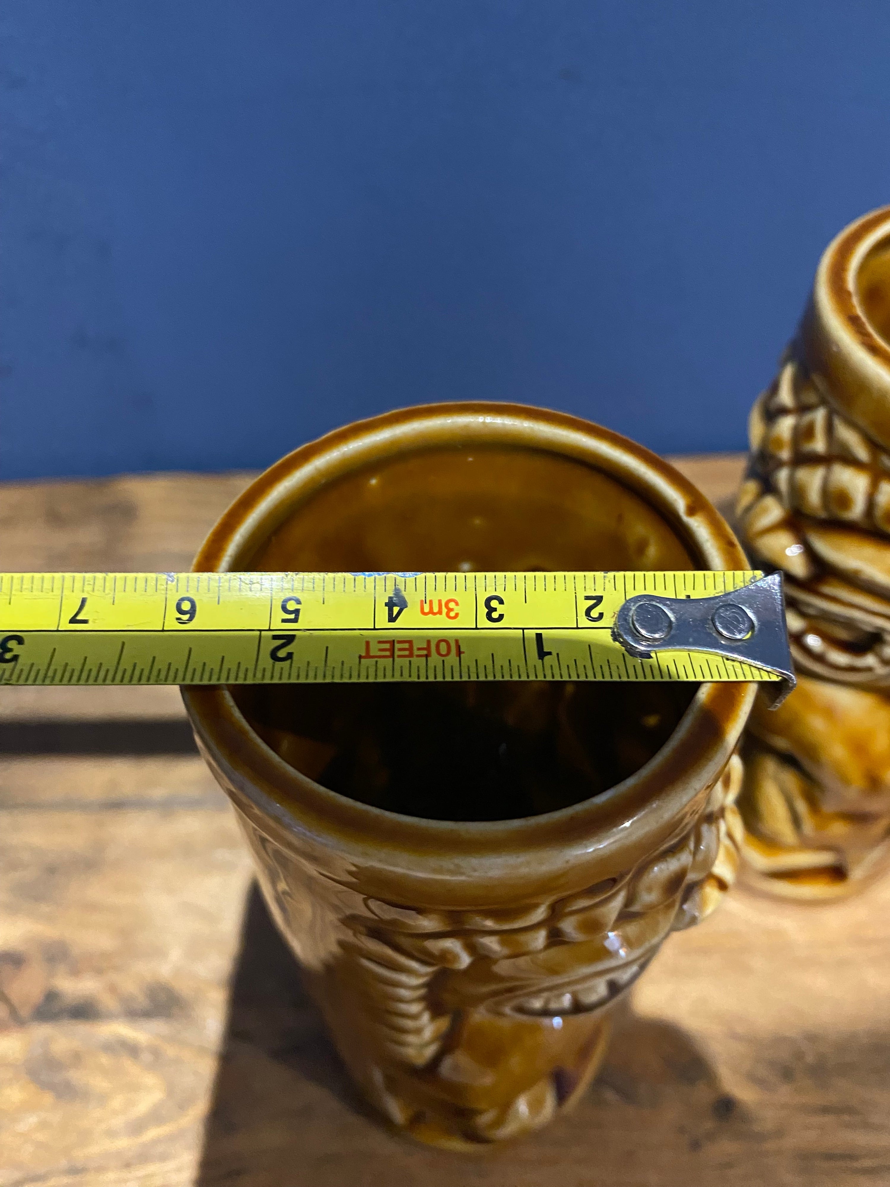 Vintage Orchids Of Hawaii , Pair Of Tiki Vases / Bud Vases , Small