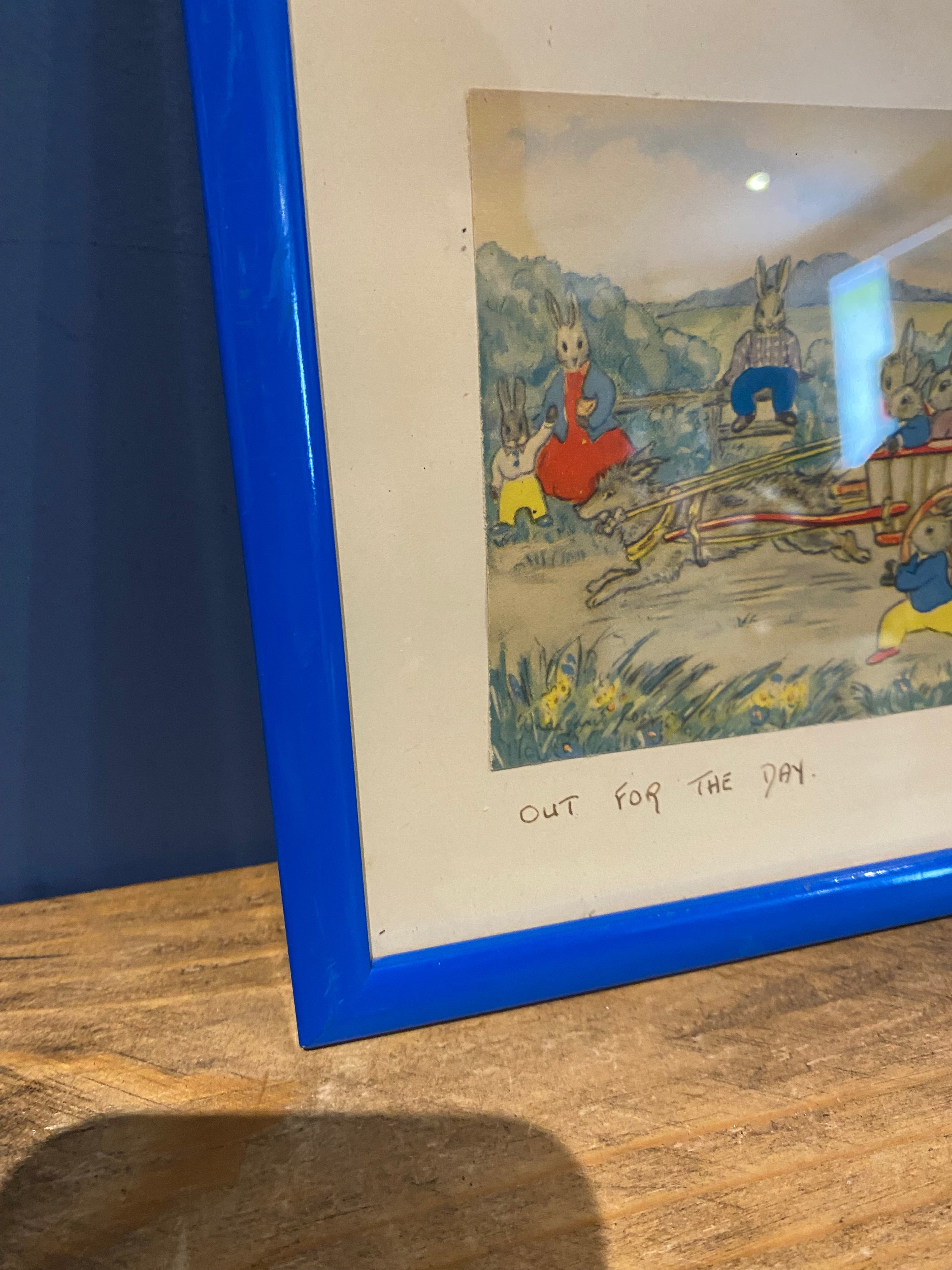 Vintage Margaret Ross ‘ Out For The Day’ Nursery Print.
