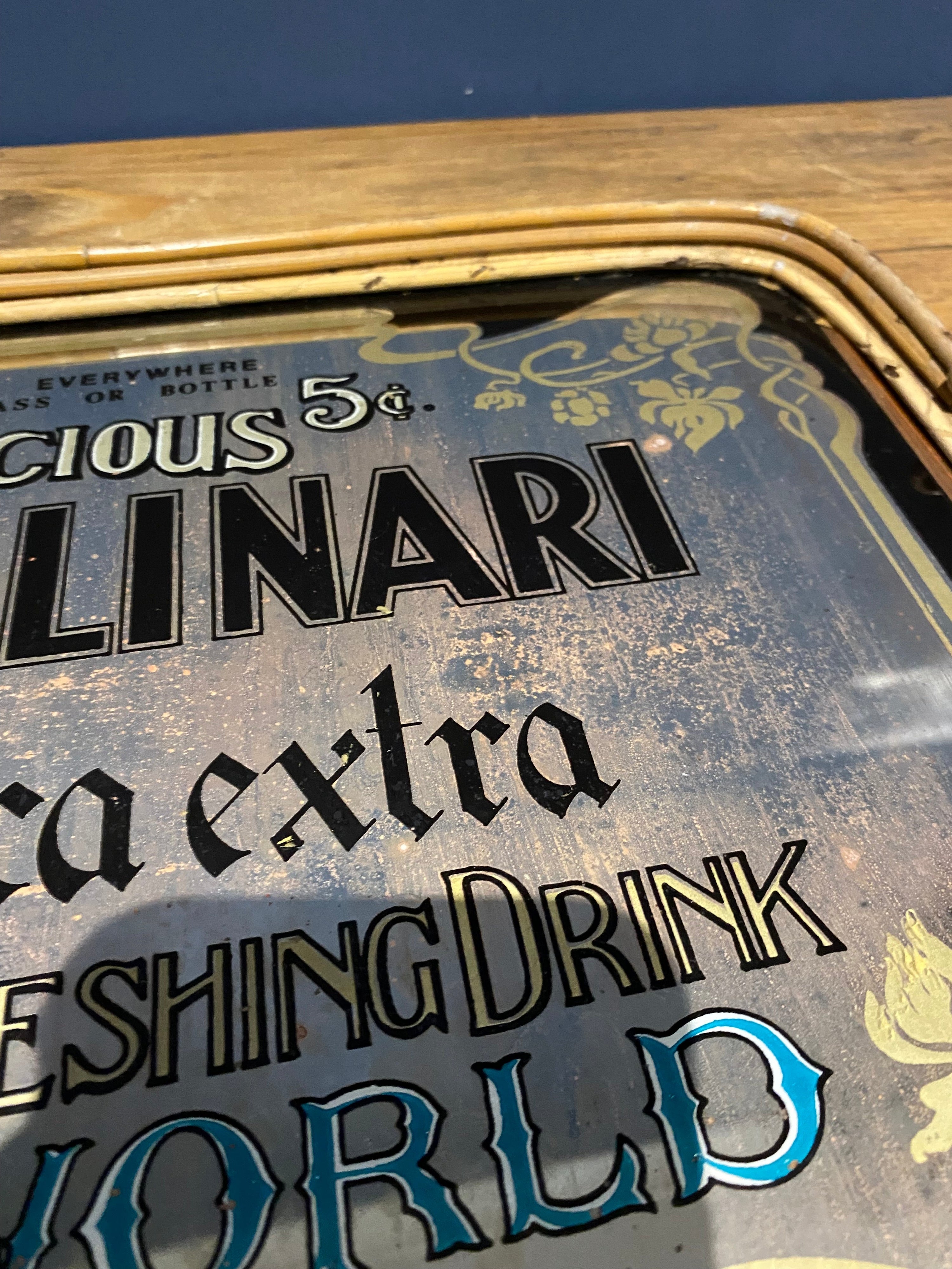 Rare Molinari Sambuca Mirrored Drinks Tray