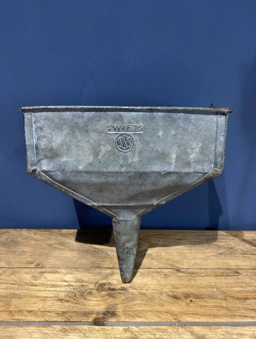 Vintage Galvanised Swifts Tractor Funnel